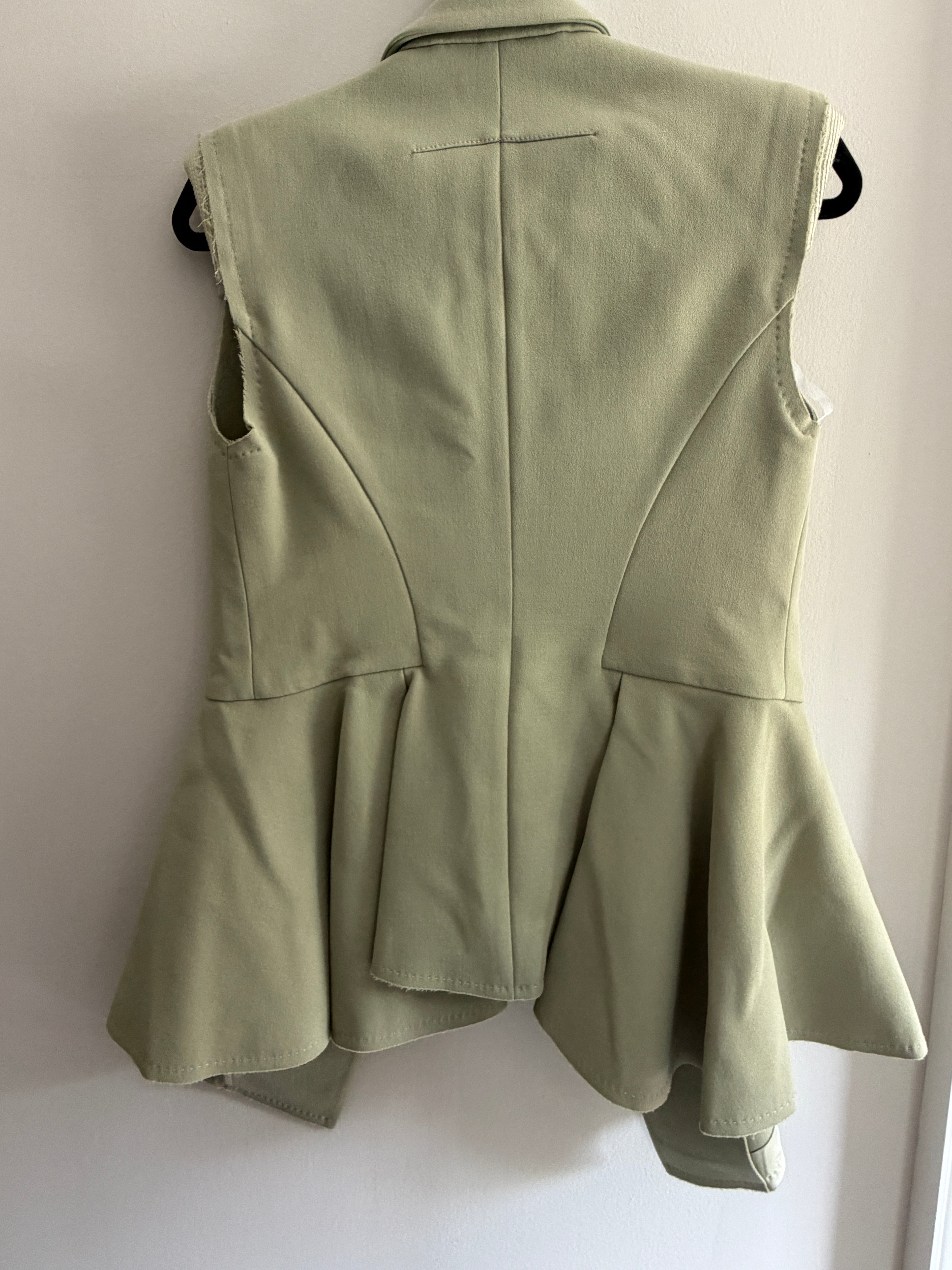 Givenchy Raw Hem Green Vest