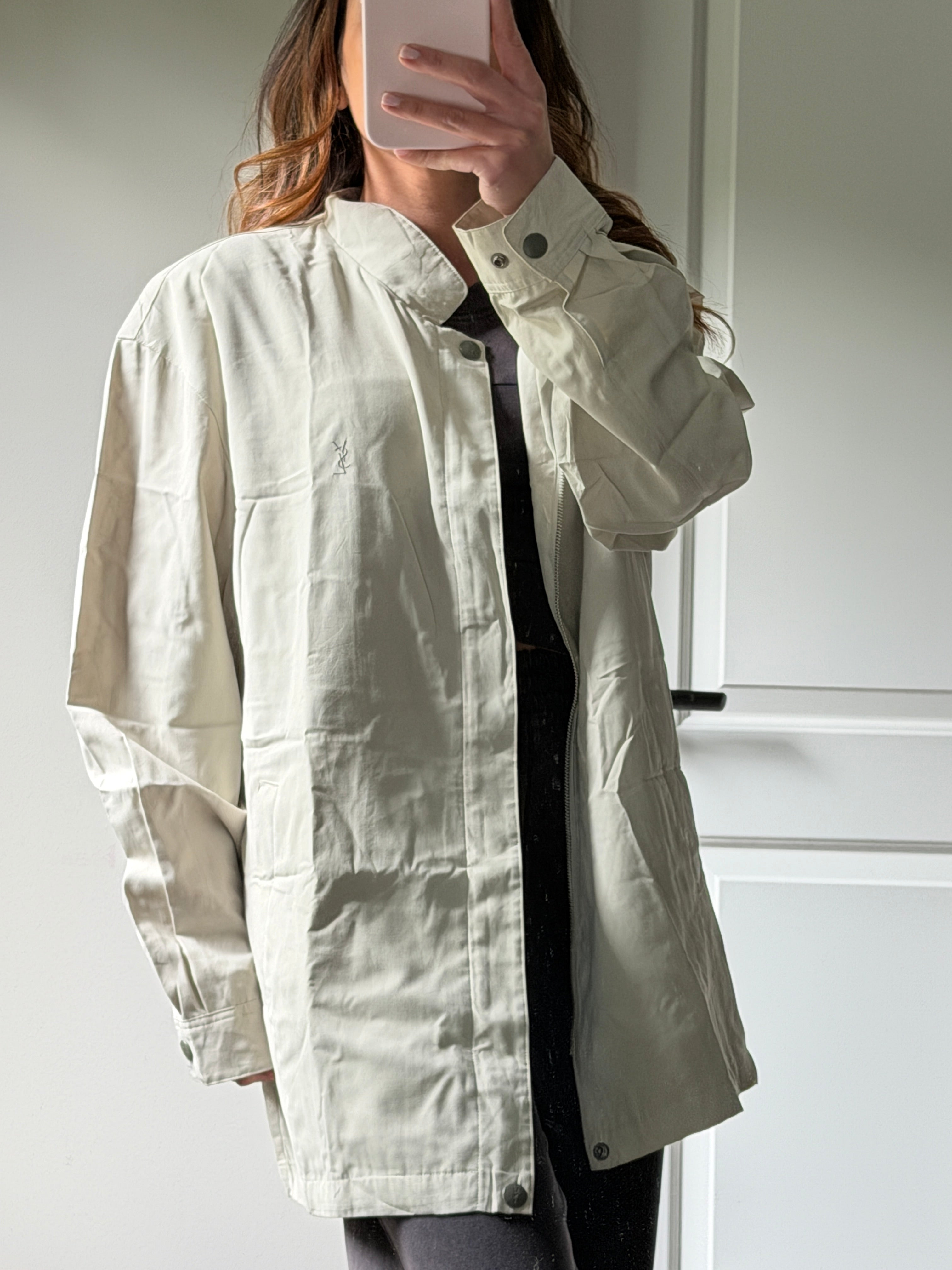 Saint Laurent Light Khaki Windreaker Jacket