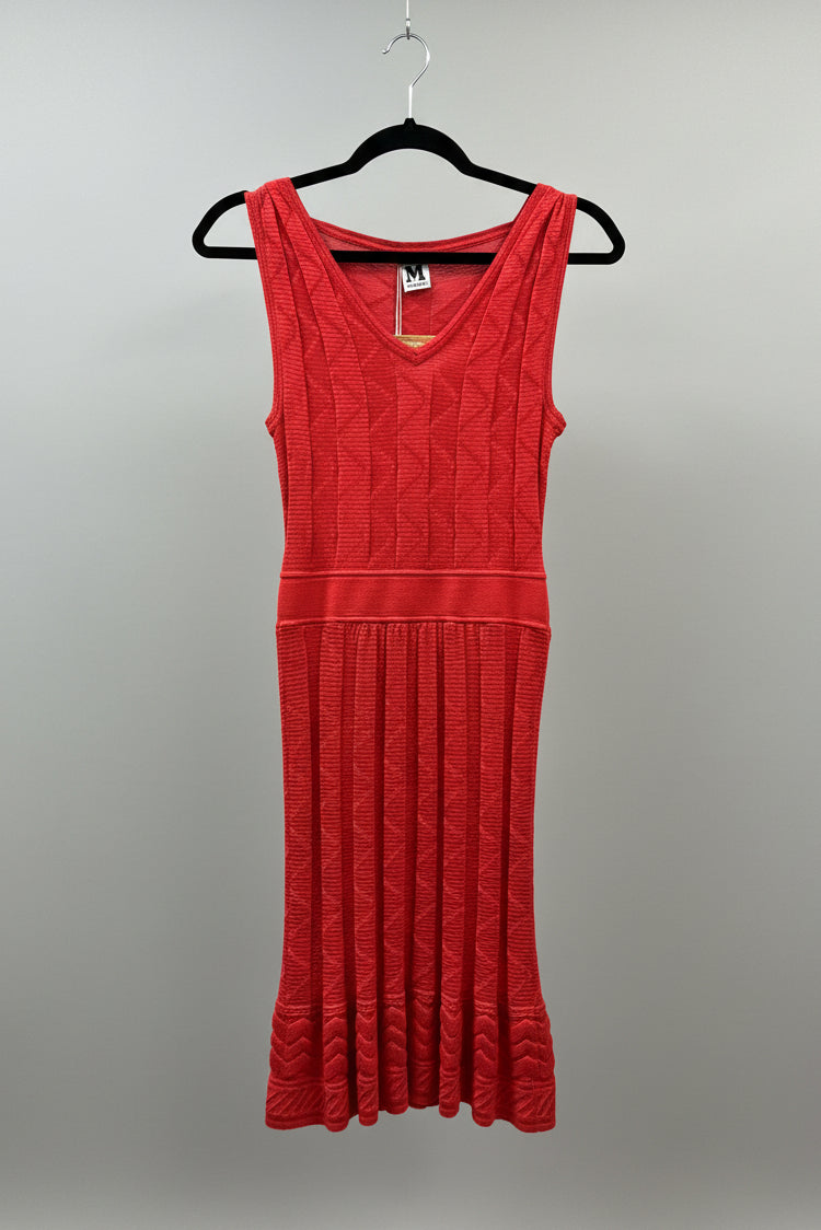 Missoni Red Zig Zag Knit Dress