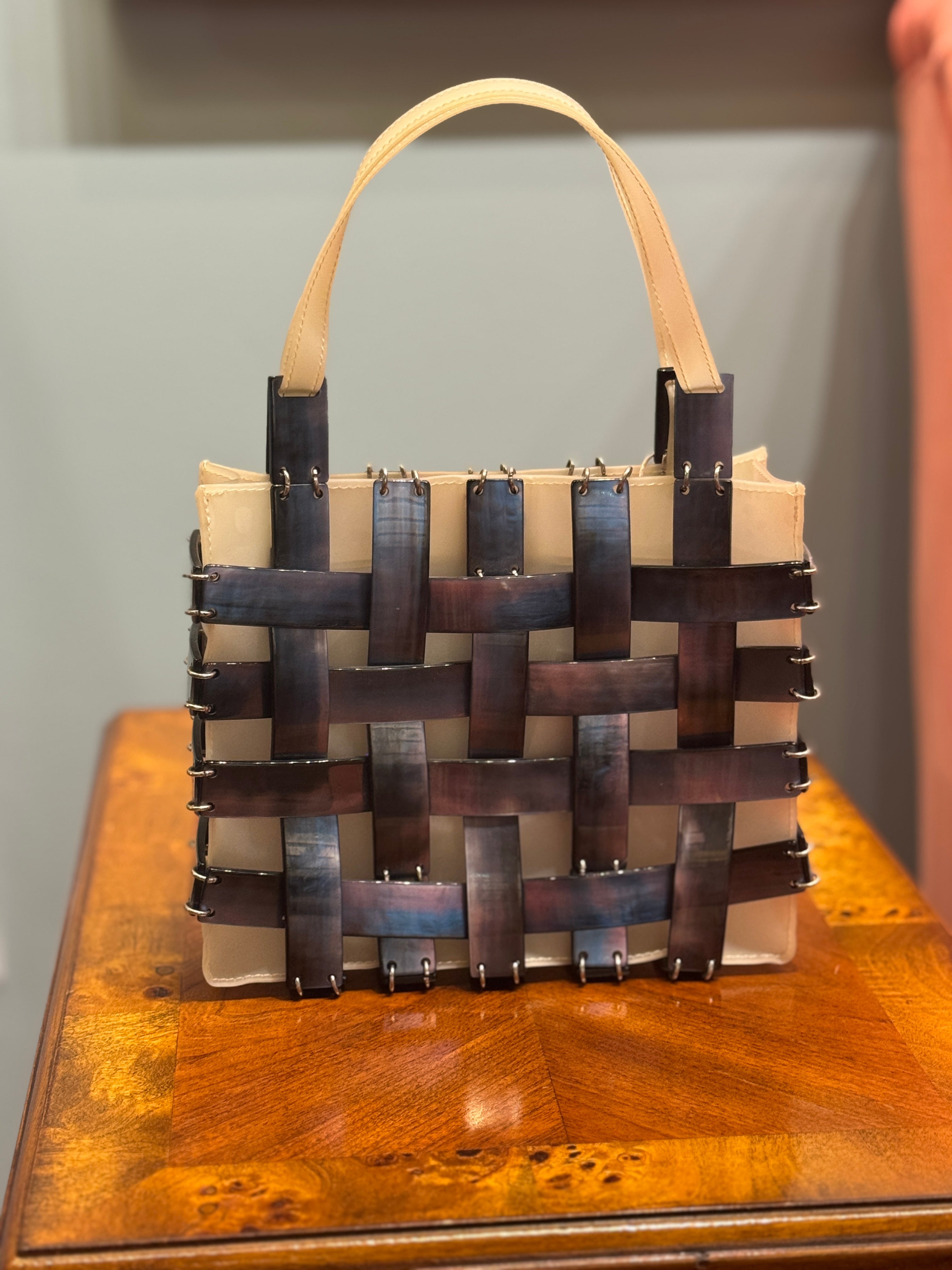 Bottega Veneta Mother of Pearl Top Handle Bag