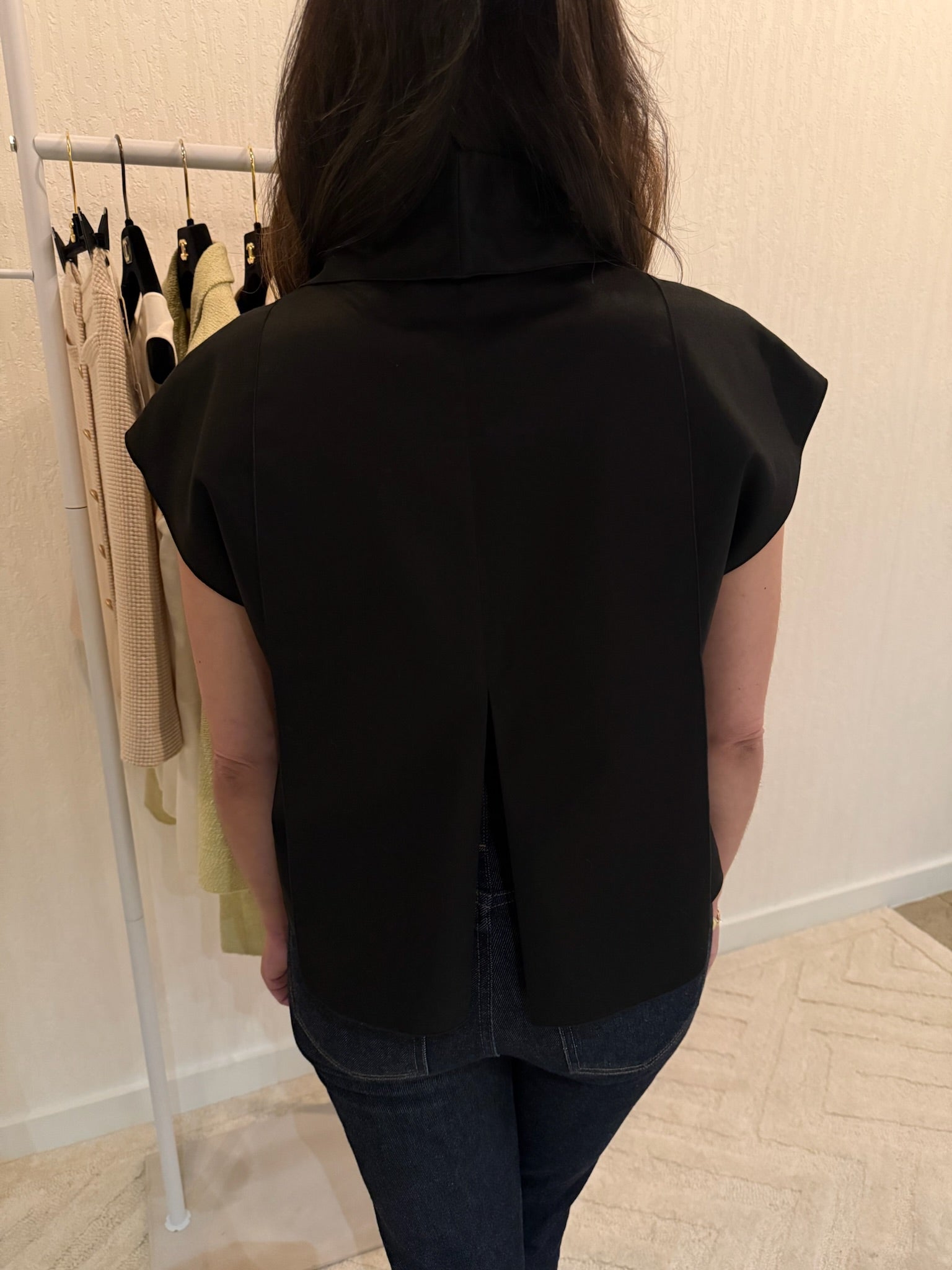 Chanel Black Button Vest
