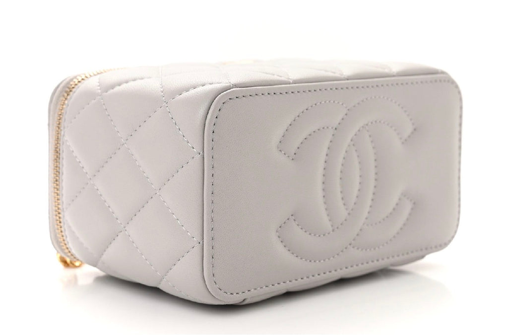 Chanel Lambskin Resin Chain Grey Vanity
