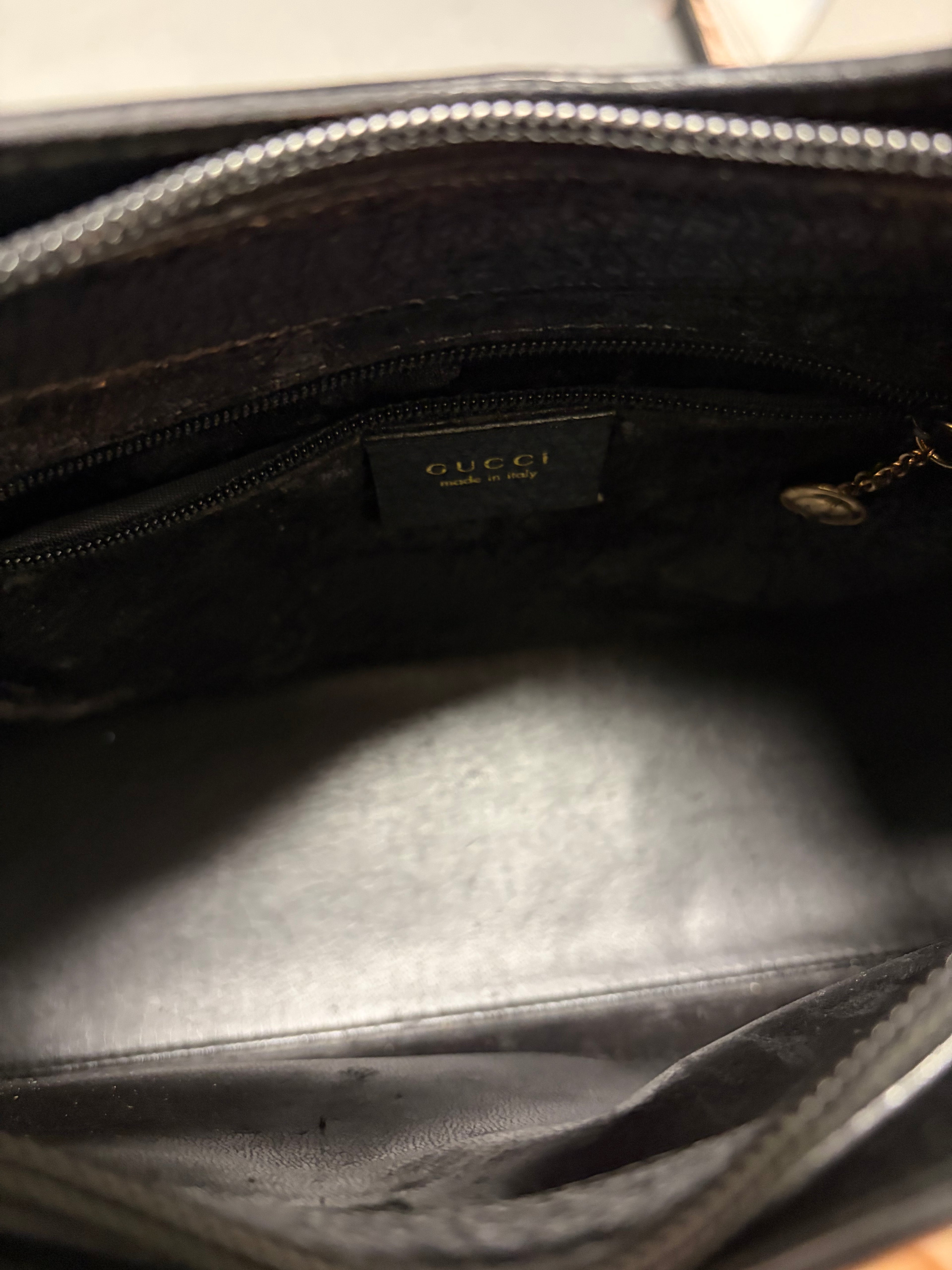 Gucci Bamboo Leather Handbag Black | Classic Bamboo Handle Bag
