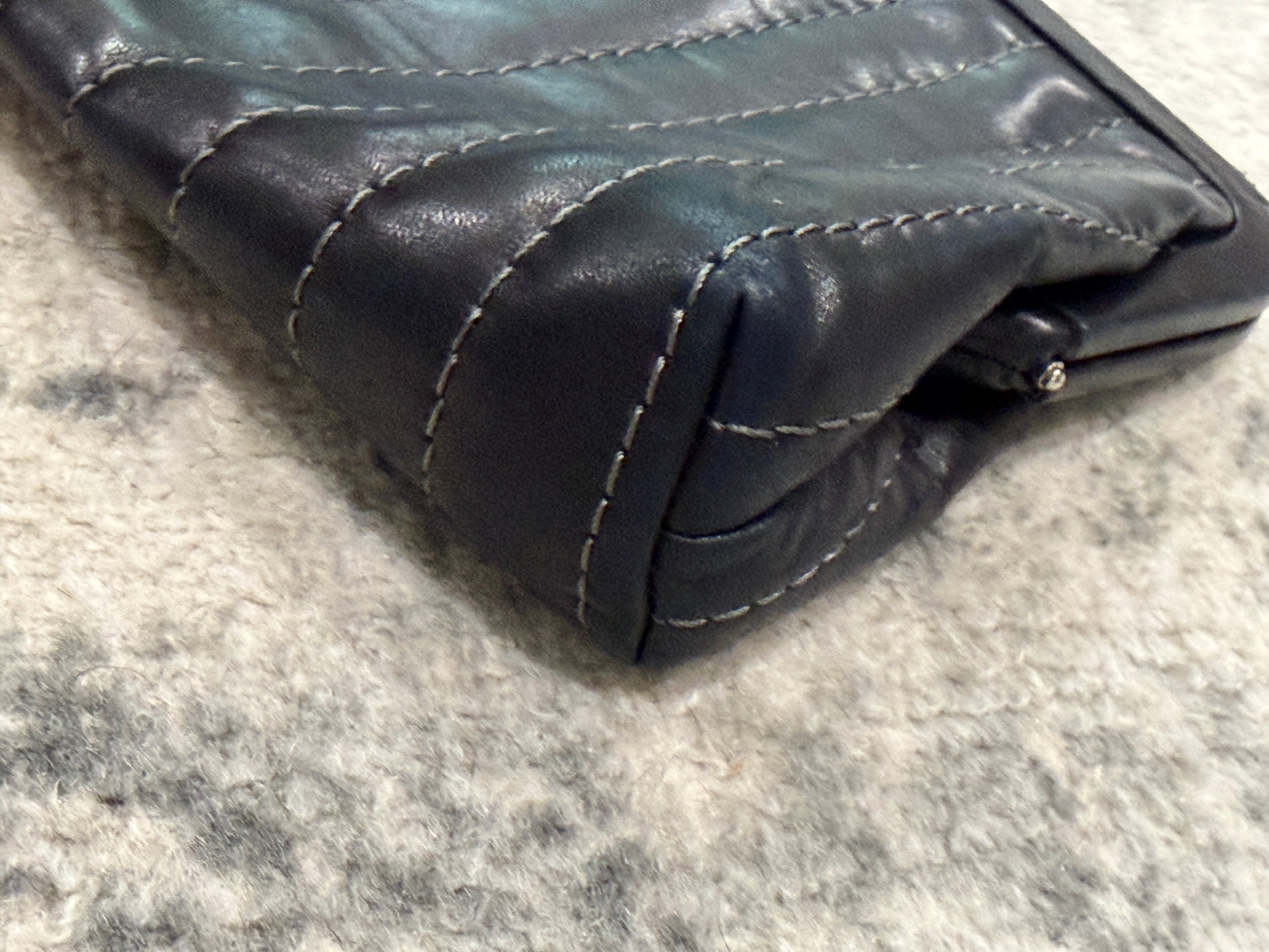 Chanel Black Vertical Quilted Mademoiselle Clutch 2005-2006