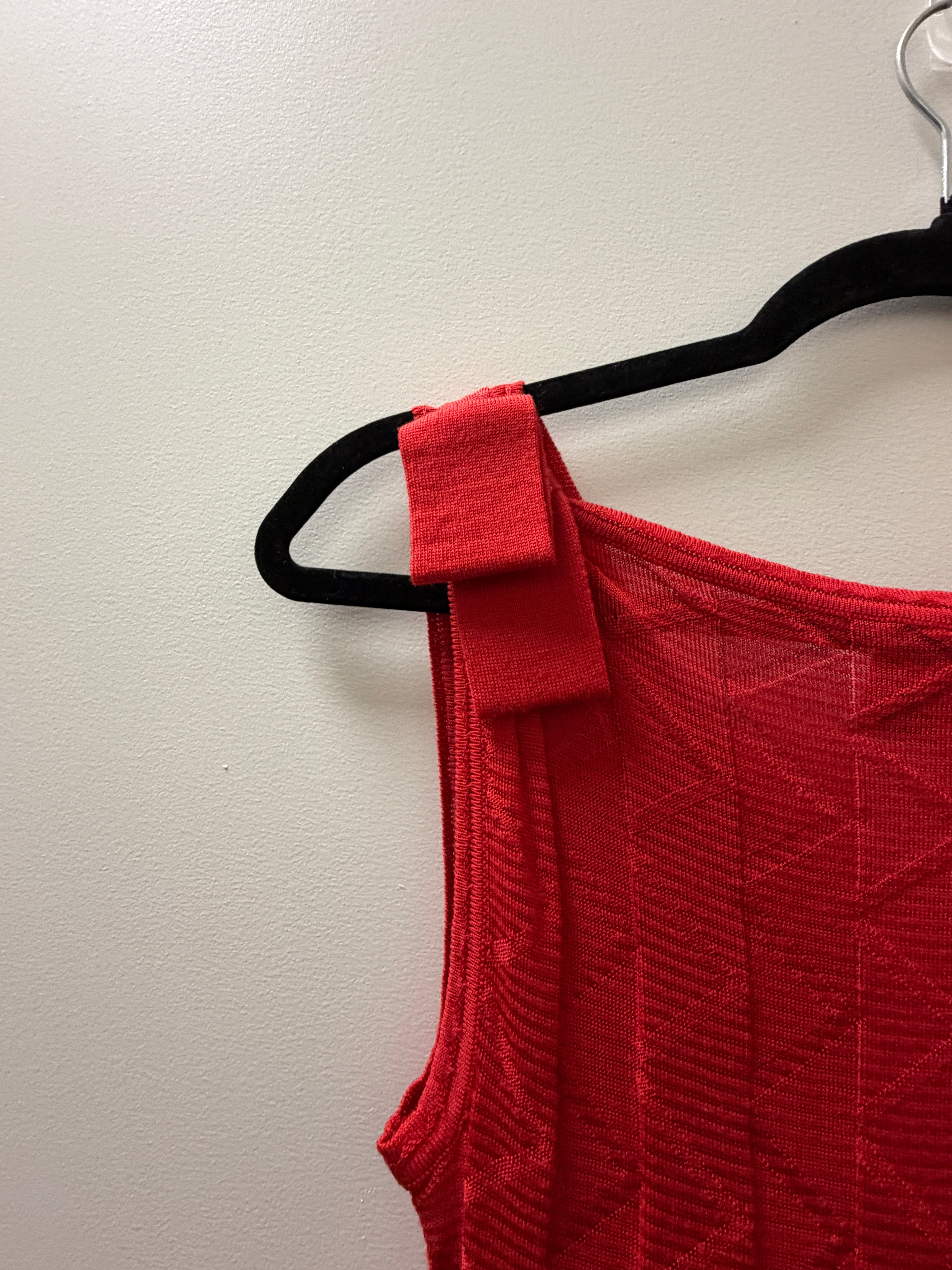 Missoni Red Zig Zag Knit Dress