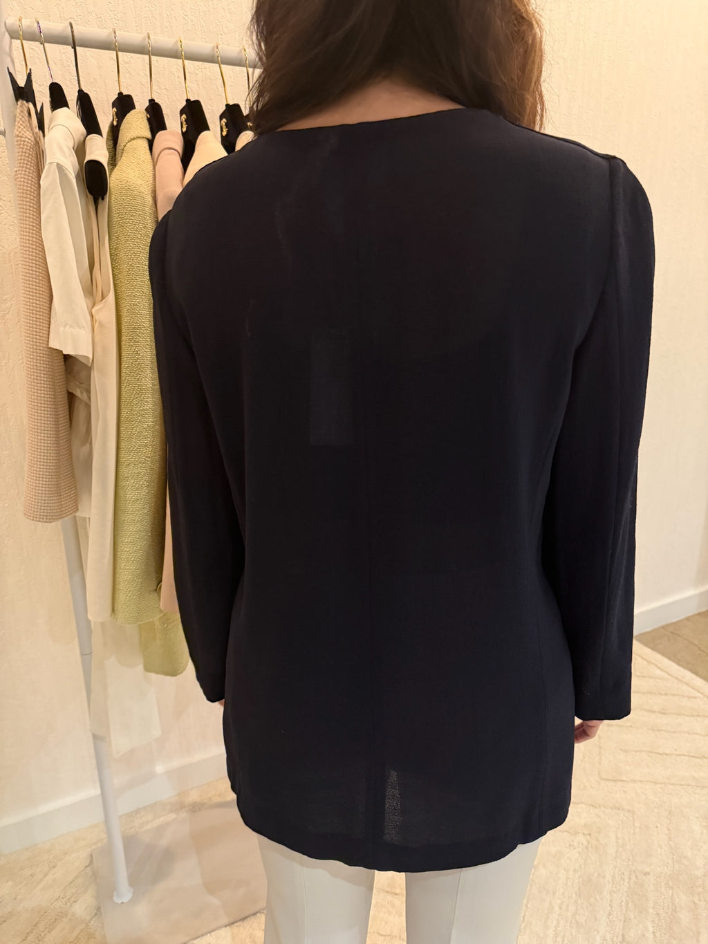 Chanel 1999 Blue Wool Blazer / Top FR38