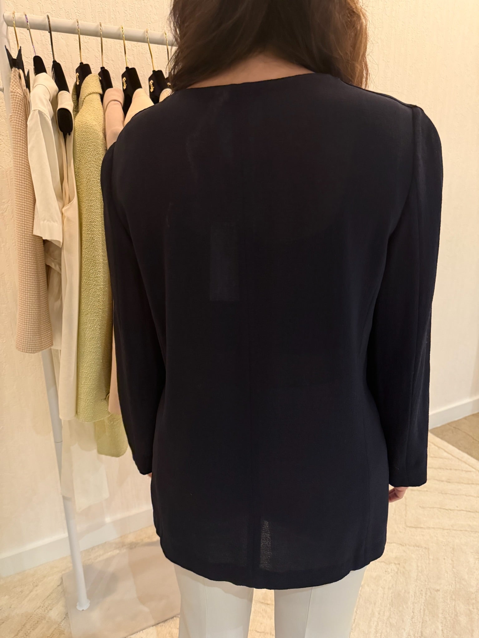 Chanel 1999 Blue Wool Blazer / Top FR38