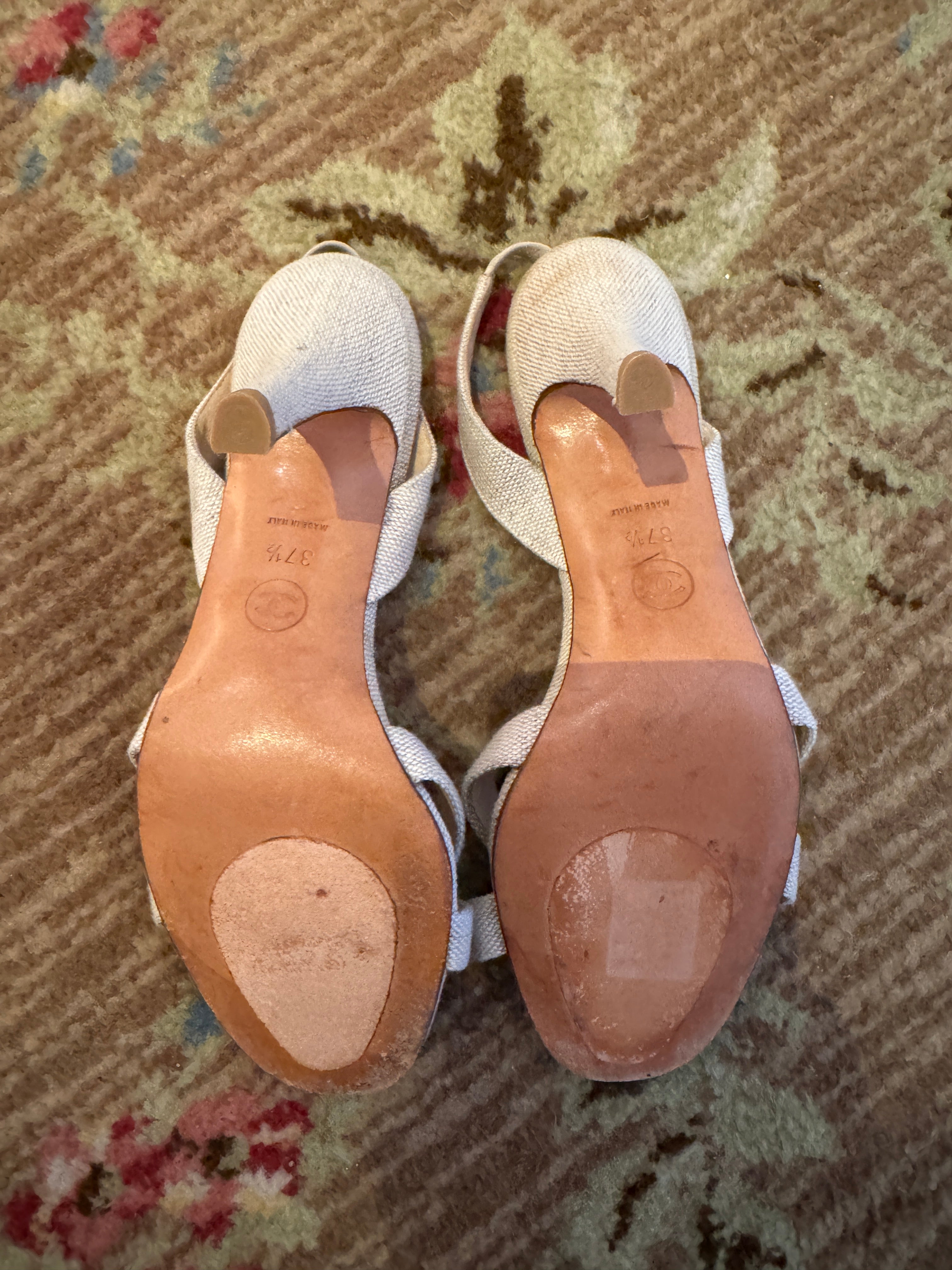Chanel Raffia Sandals