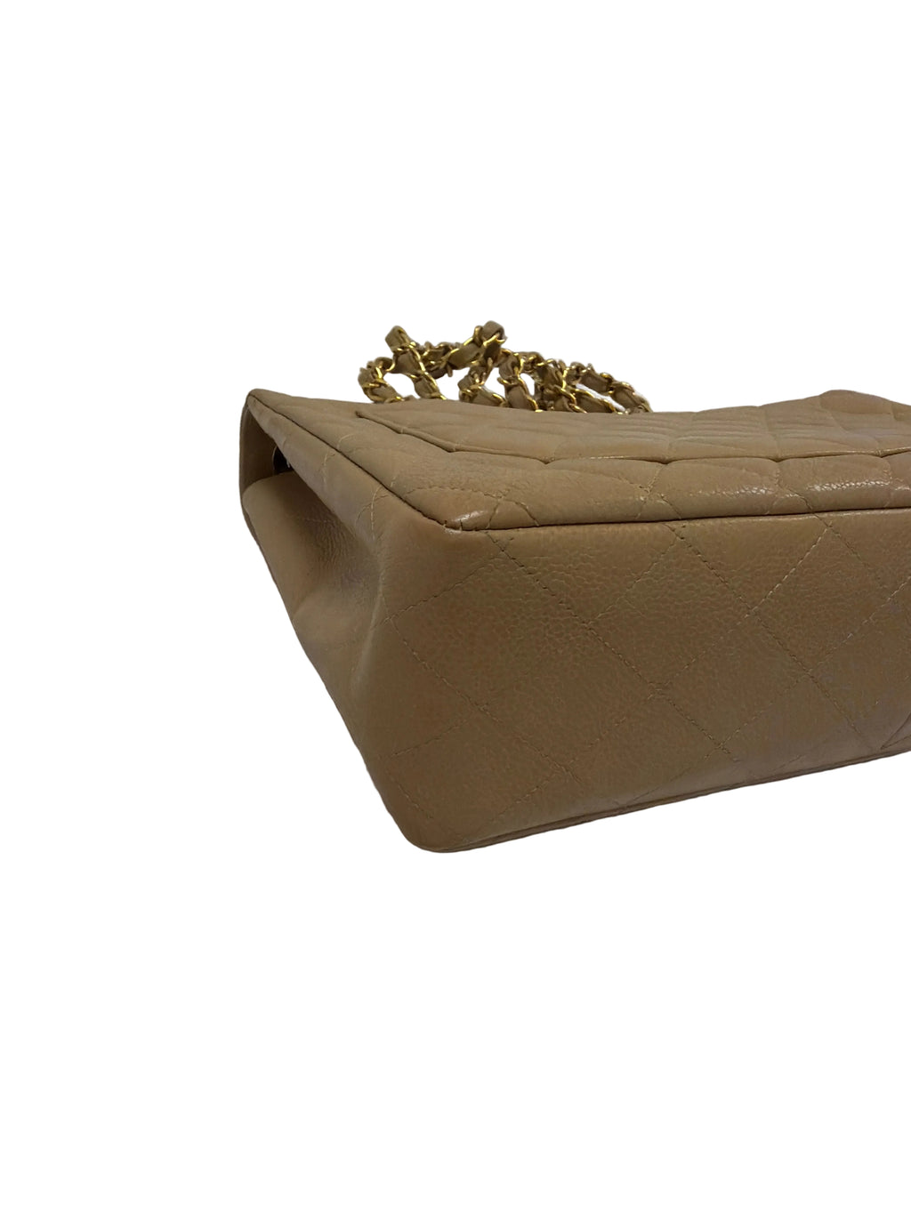 Chanel Jumbo Caviar Beige Maxi Flap  1986-1988