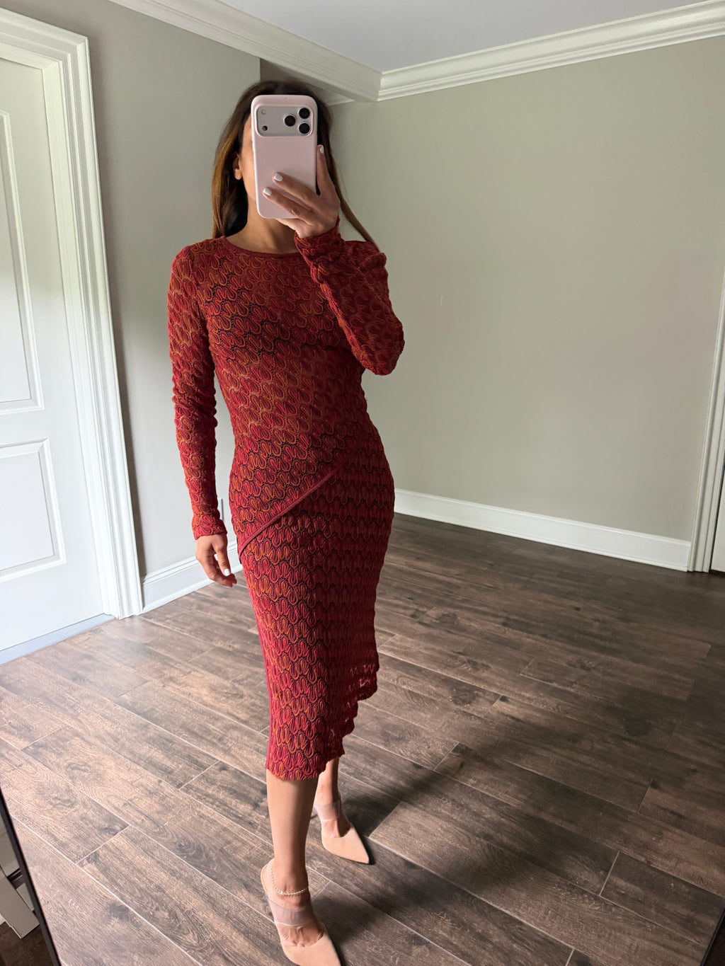 Missoni Silk Midi Zig Zag Length Dress