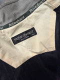 Yves Saint Laurent Vintage YSL Navy Windbreaker Bomber Jacket Size 105