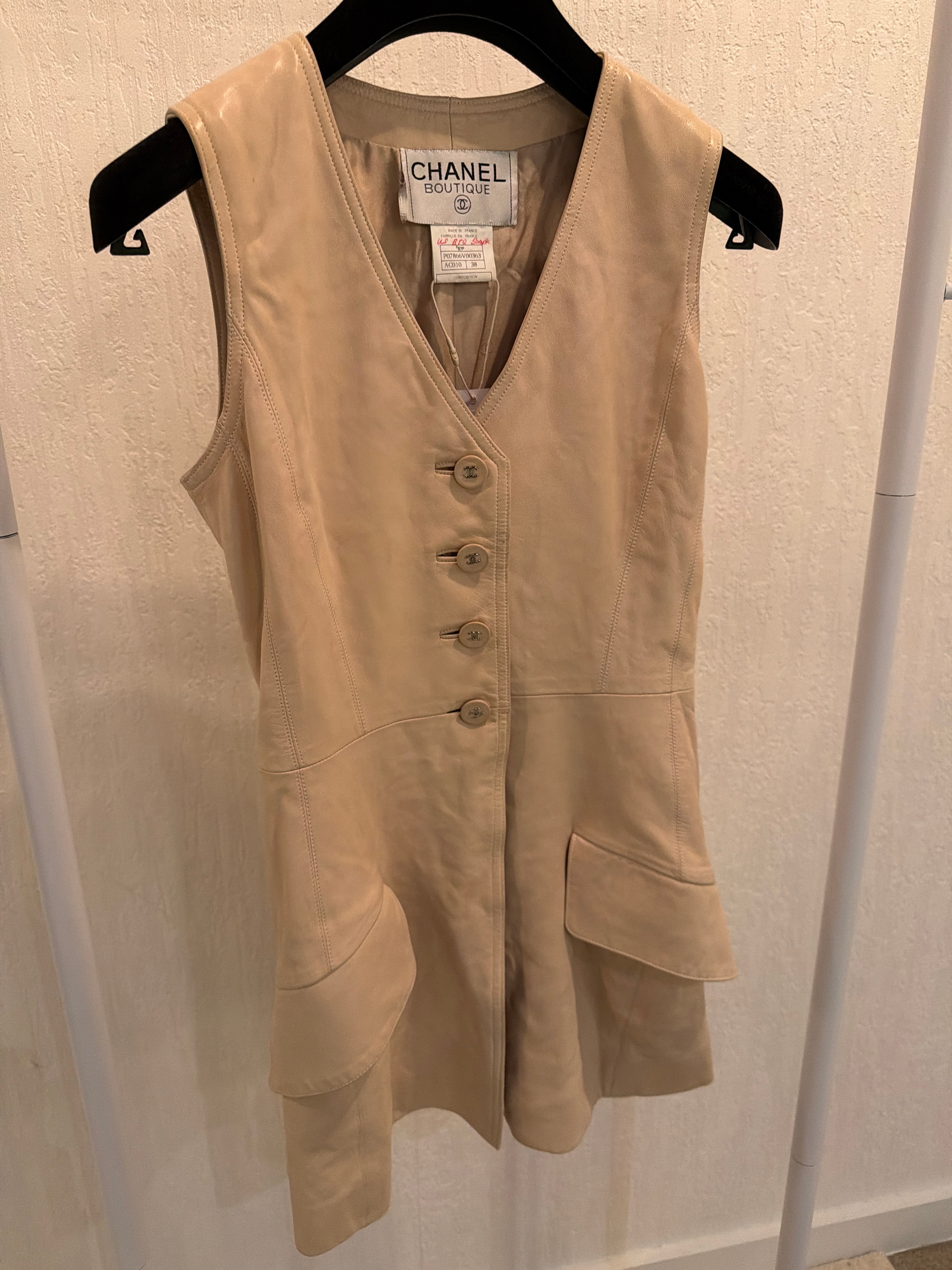 Chanel Leather Lamb Vest