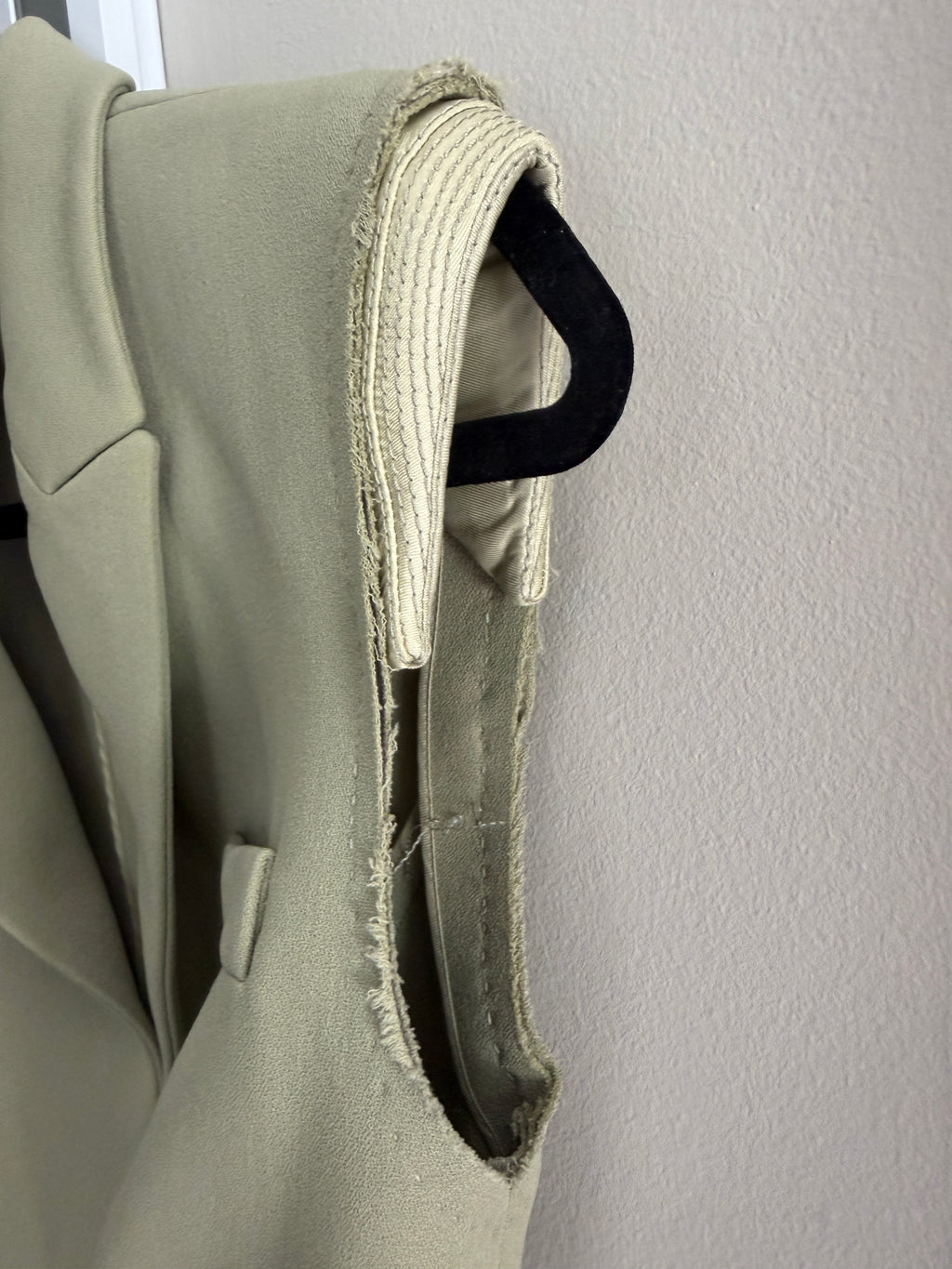 Givenchy Raw Hem Green Vest