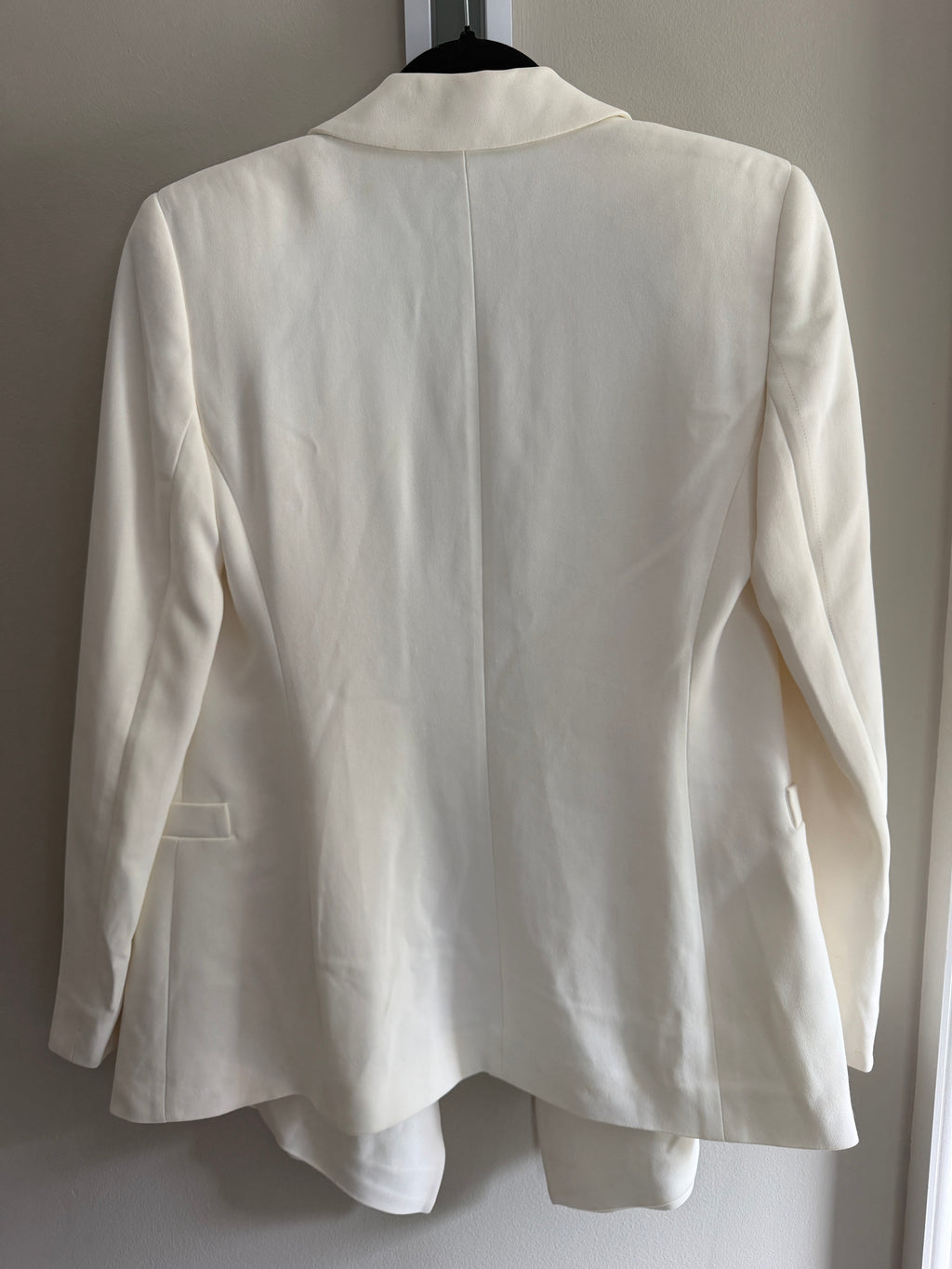 Escada Ivory Open Front Shawl Collar Blazer DE36 Tailored Designer Jacket