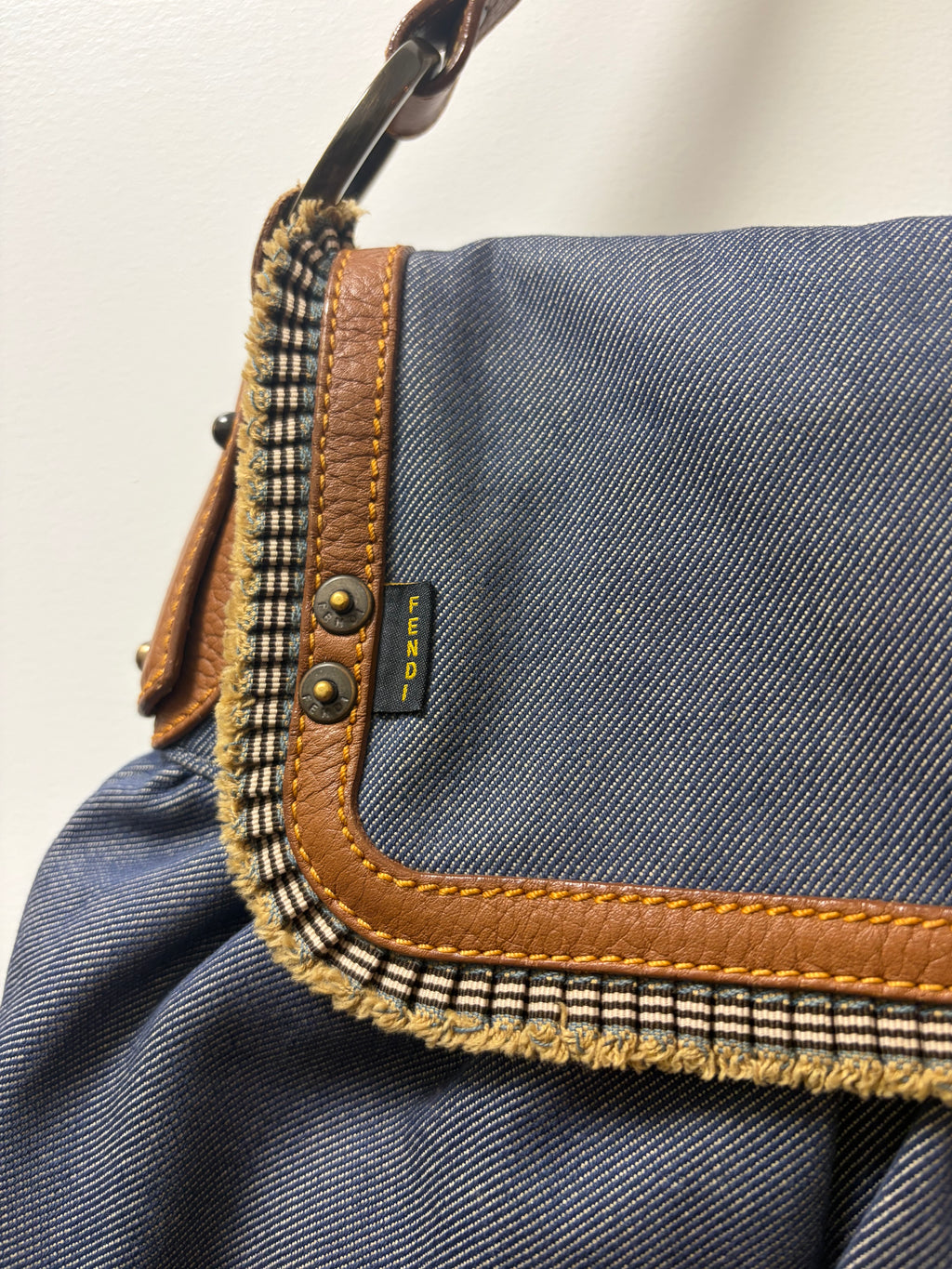 Fendi Large Denim Chef Baga