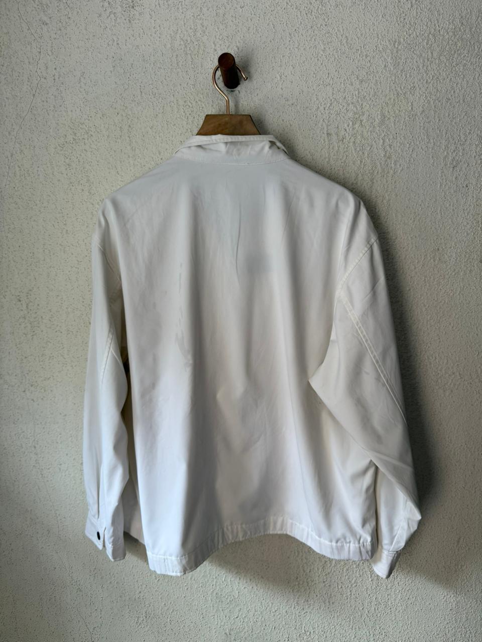 YSL Logo White Bomber Windbreaker
