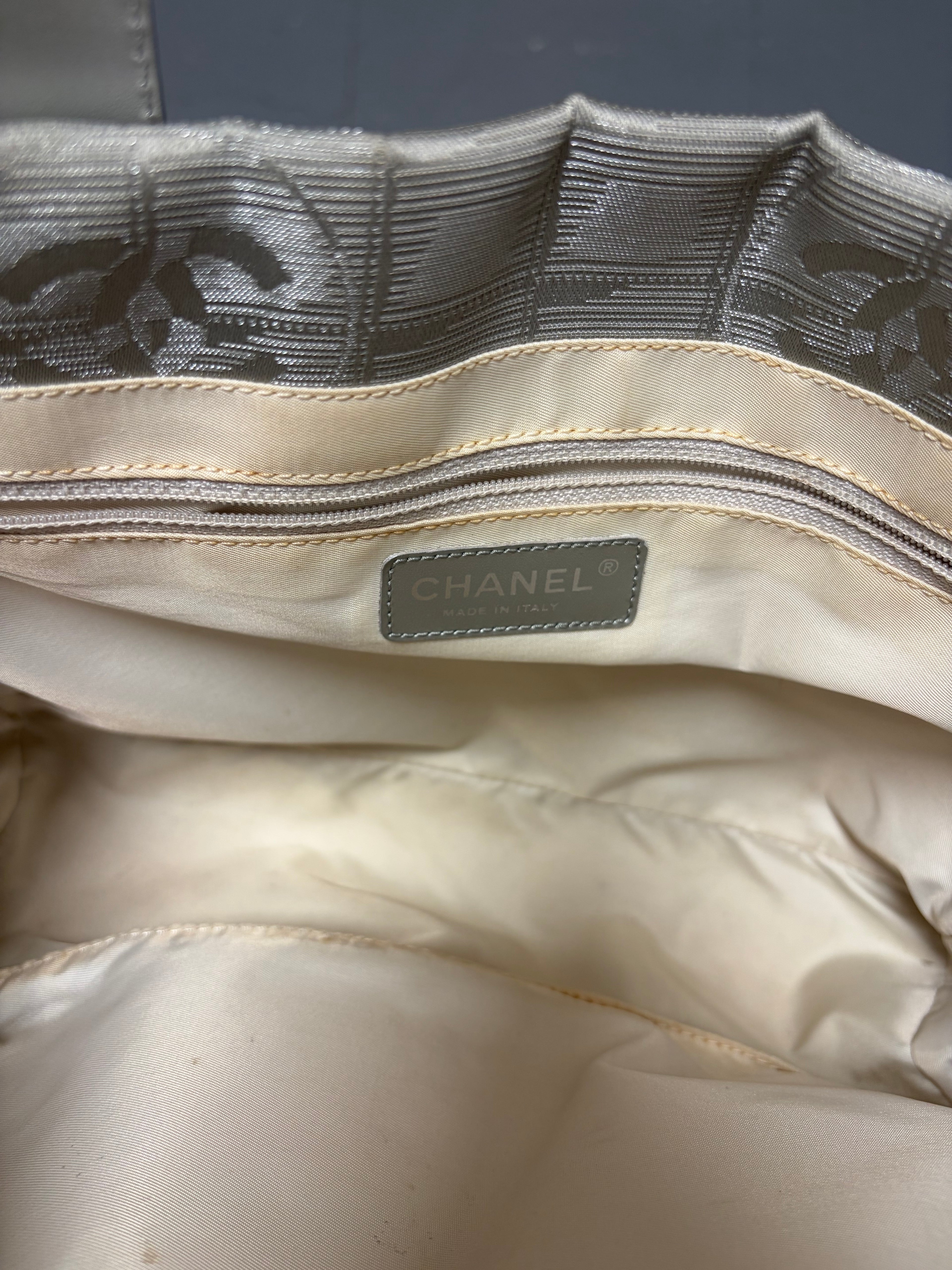 Chanel Silver Ligne Tote