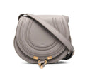 Chloe Small Marcie Leather Crossbody - Grey