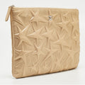 Chanel Medium Star O-Case Gold Metallic Leather Clutch Pouch 2017–2018
