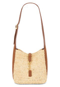 SAINT LAURENT Le 5 A 7 Supple Raffia Shoulder Bag