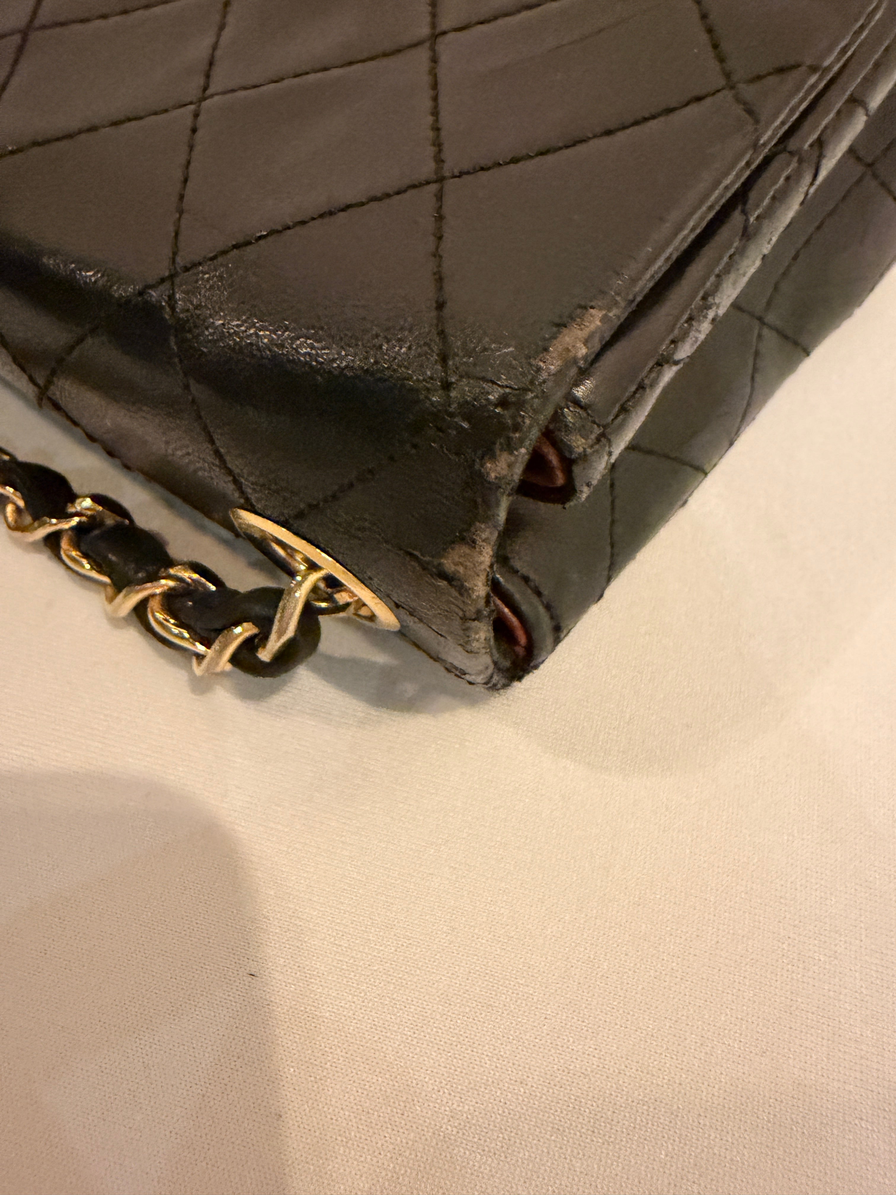 Chanel Vintage Black Quilted Lambskin Mini Flap Bag with Gold Hardware