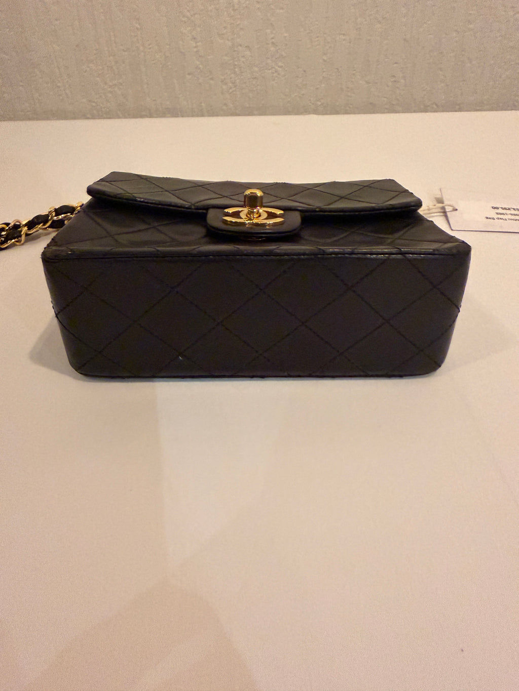 Chanel Vintage Black Quilted Lambskin Mini Flap Bag with Gold Hardware