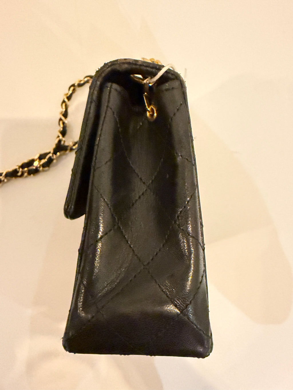 Chanel Vintage Black Quilted Lambskin Mini Flap Bag with Gold Hardware