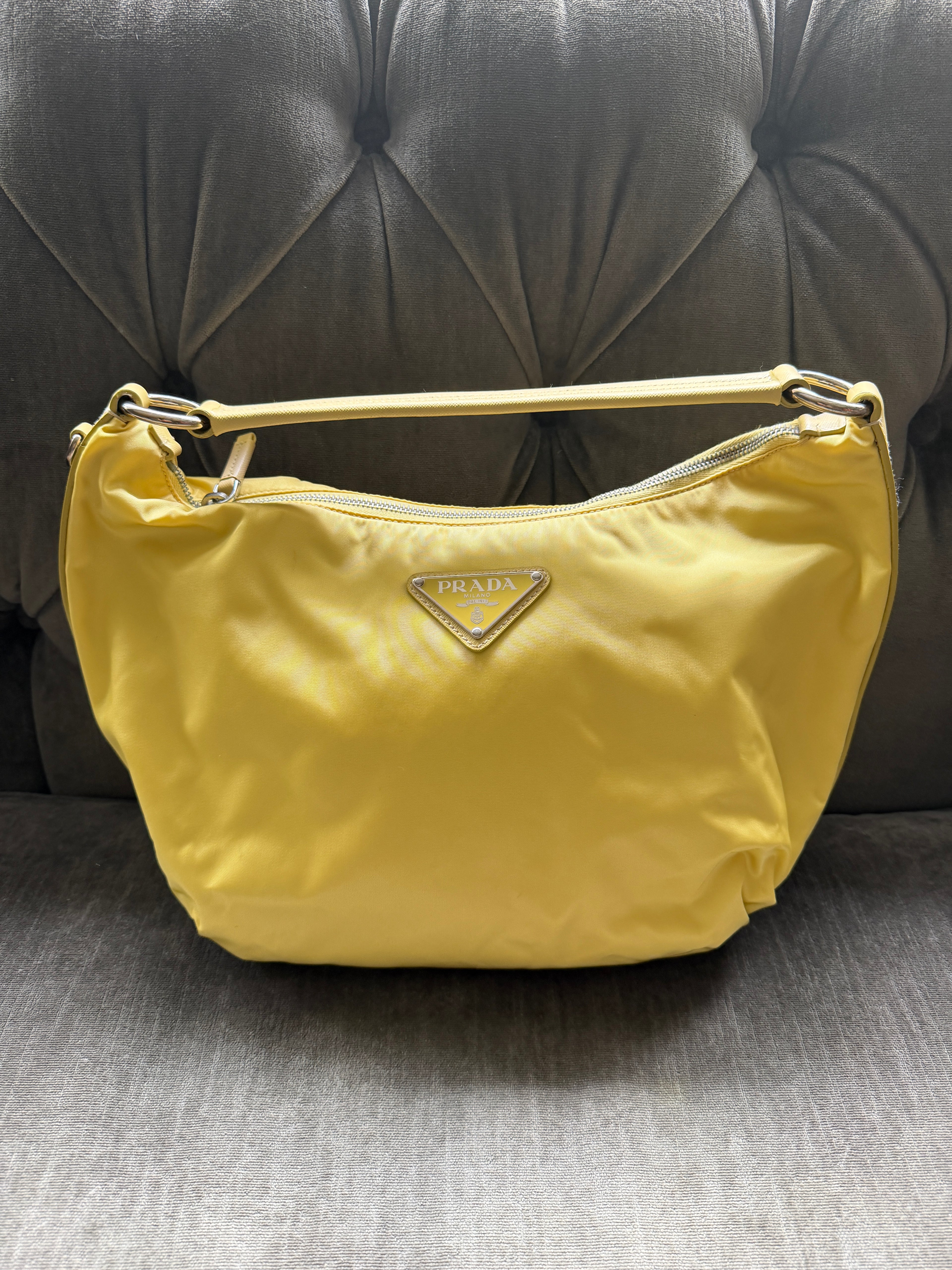 Prada Yellow Crescent Bag