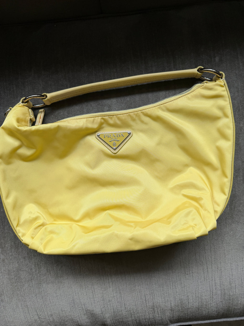 Prada Yellow Crescent Bag