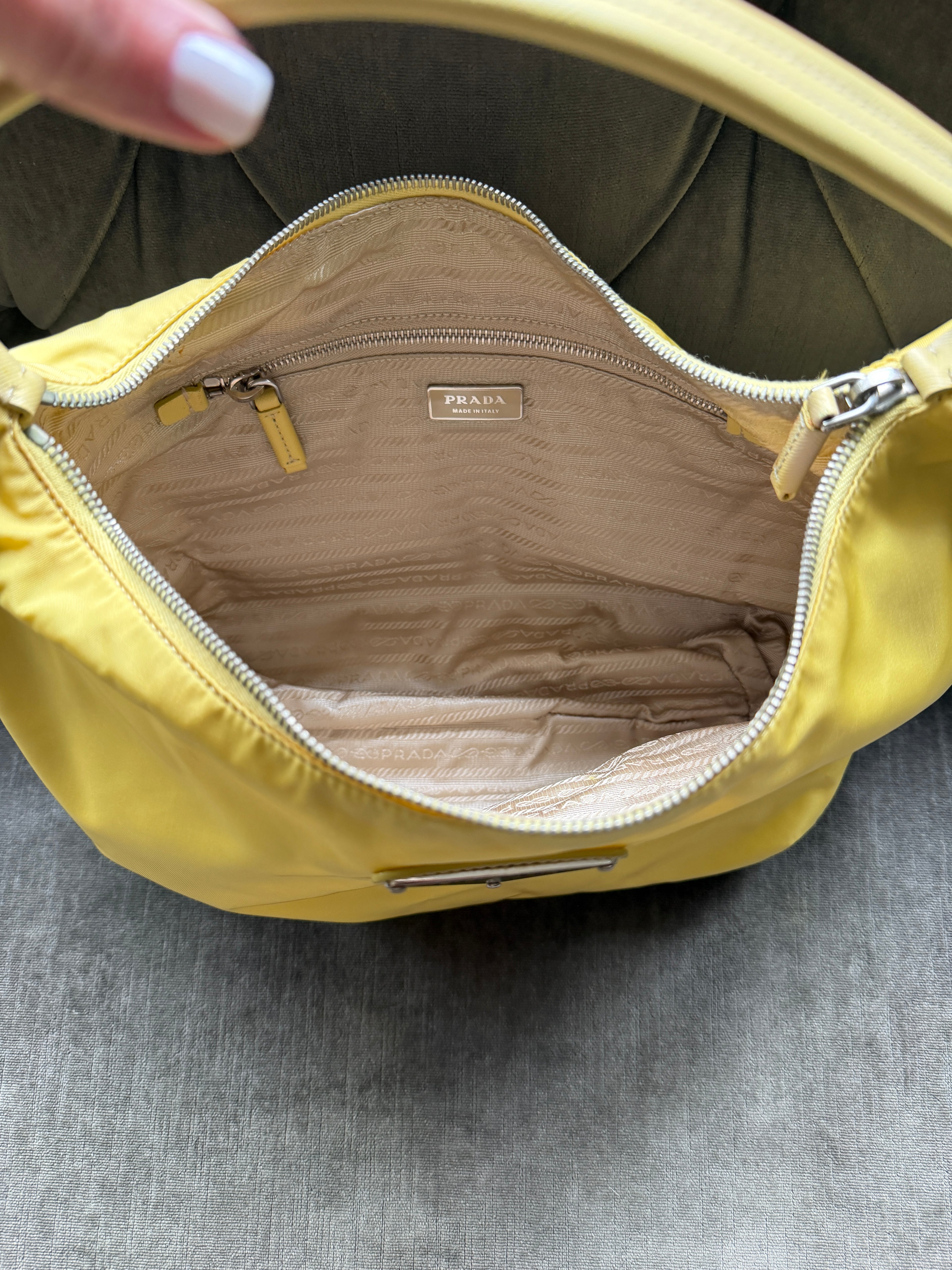 Prada Yellow Crescent Bag
