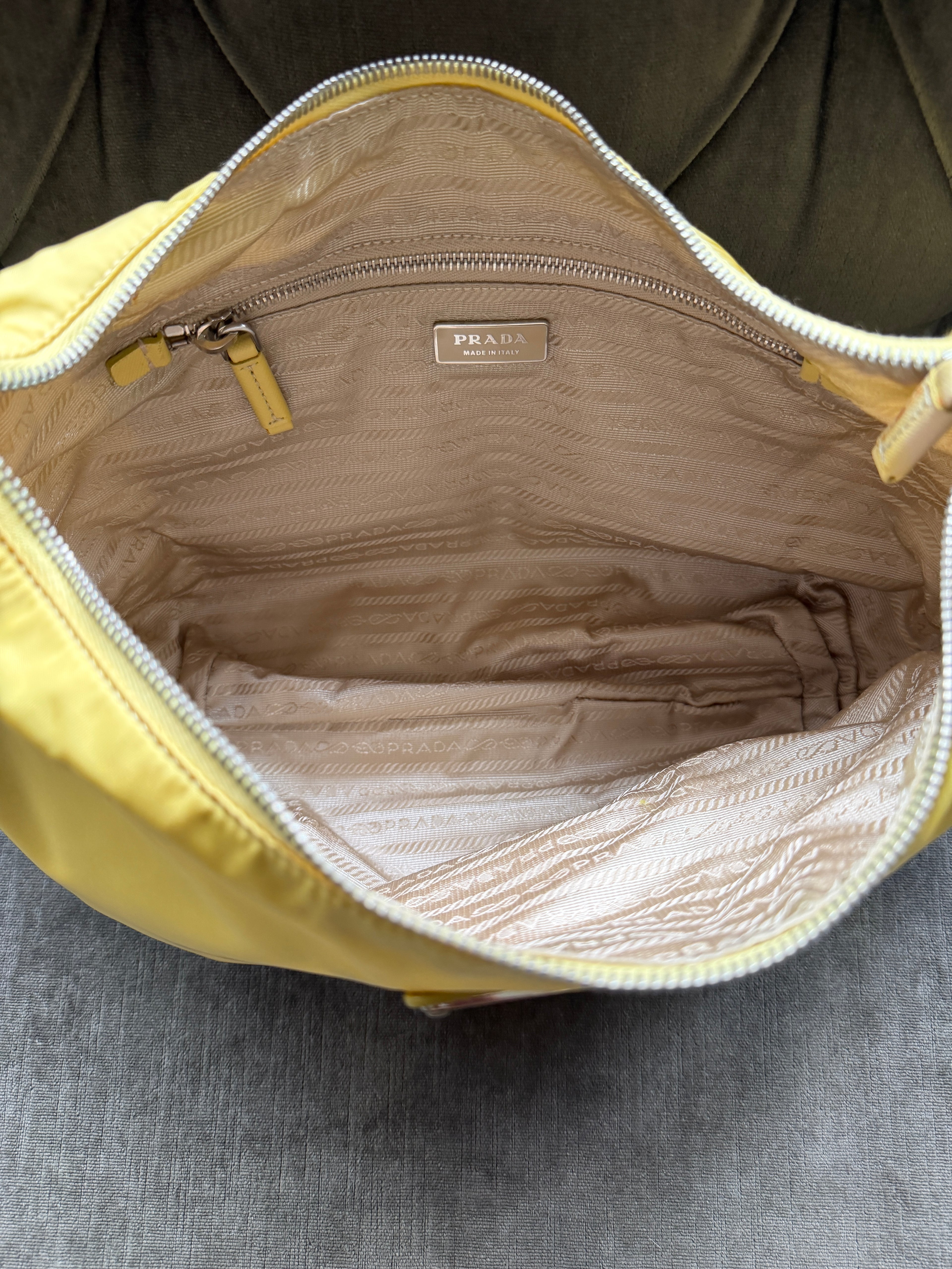 Prada Yellow Crescent Bag