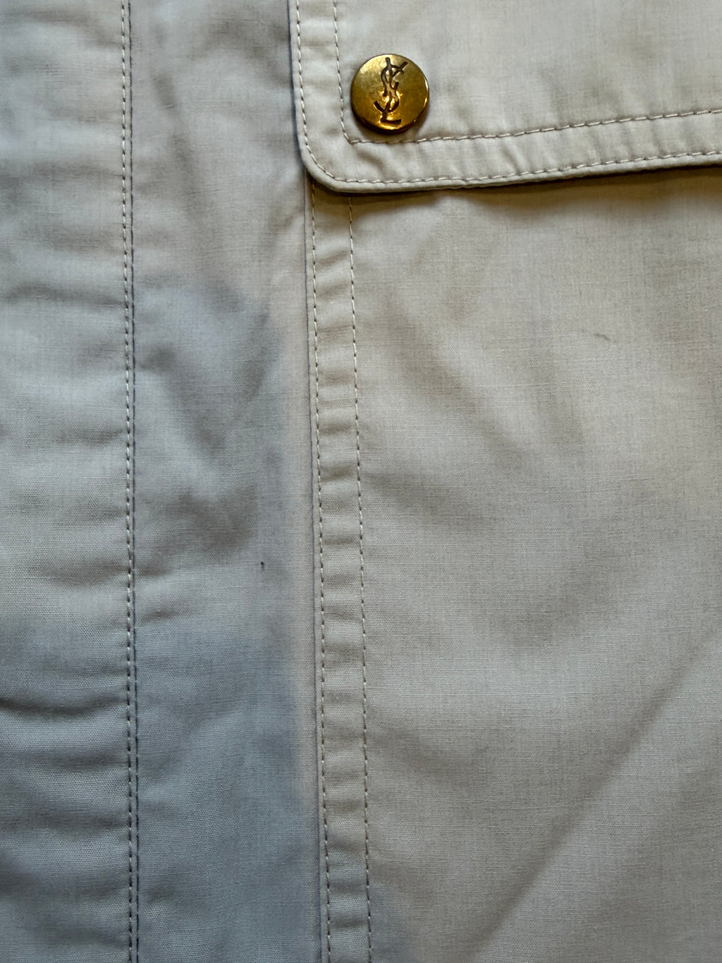 Saint Laurent Light Belted Trench Short