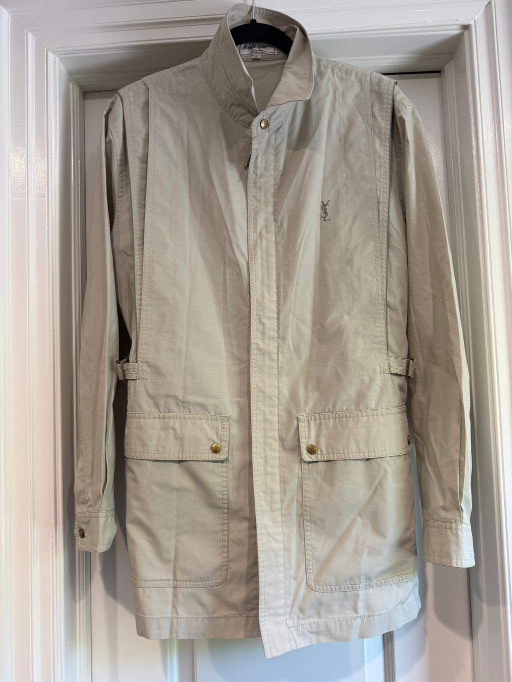 Saint Laurent Light Belted Trench Short