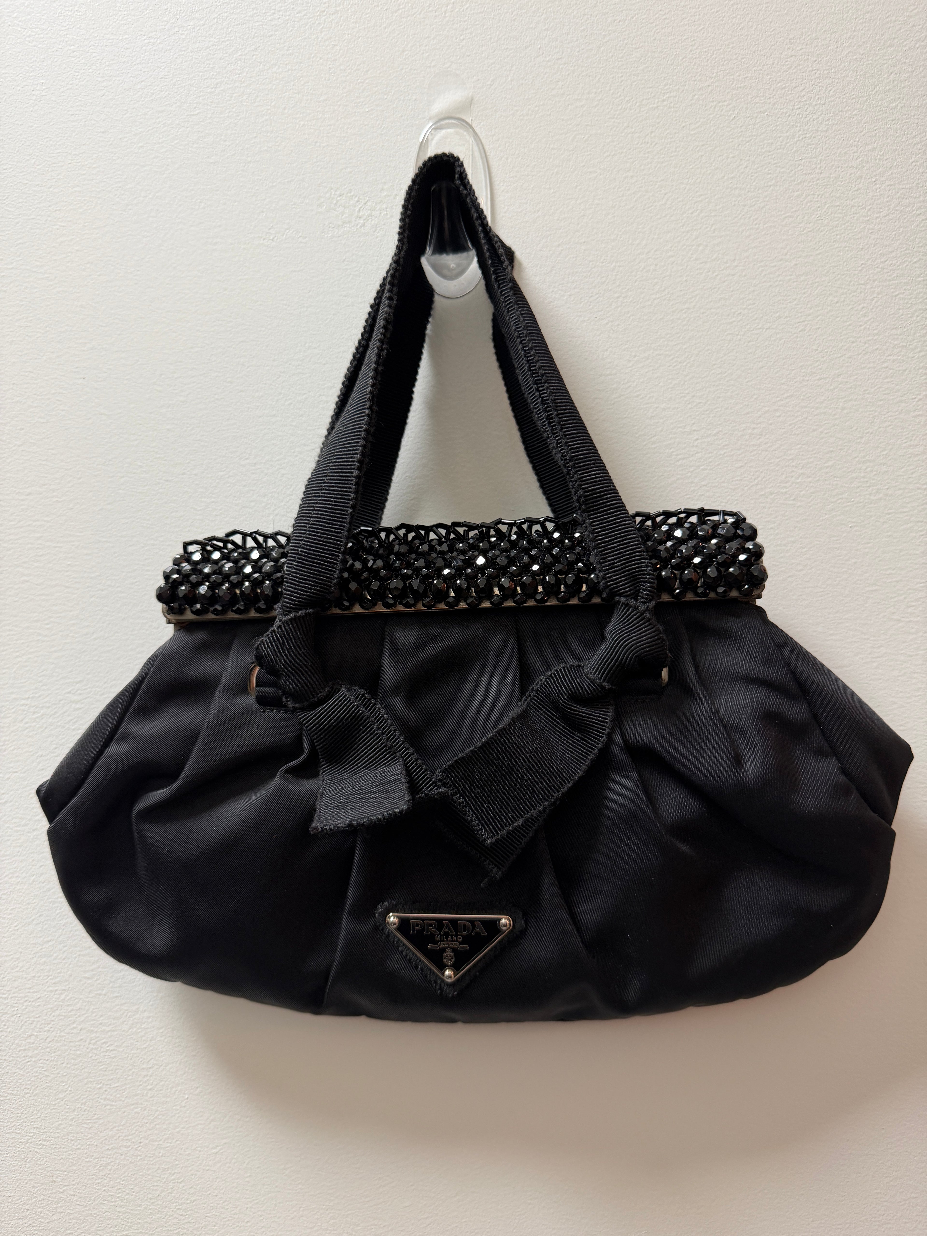 Prada Embellished Top Handle