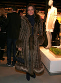 Dolce & Gabbana 2000s Tweed Wool Raccoon Fur Maxi Coat