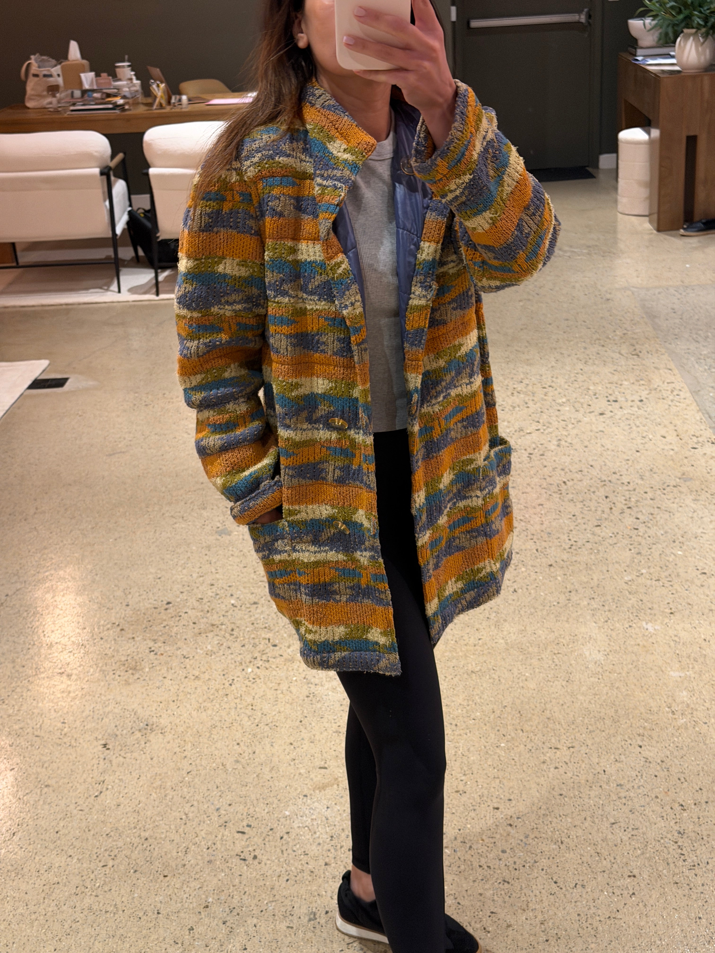 Missoni Reversible Utility Rain Coat / Ski Jacket | Made in Italy | Rare 1980s Wool Blend Coat Vintage
