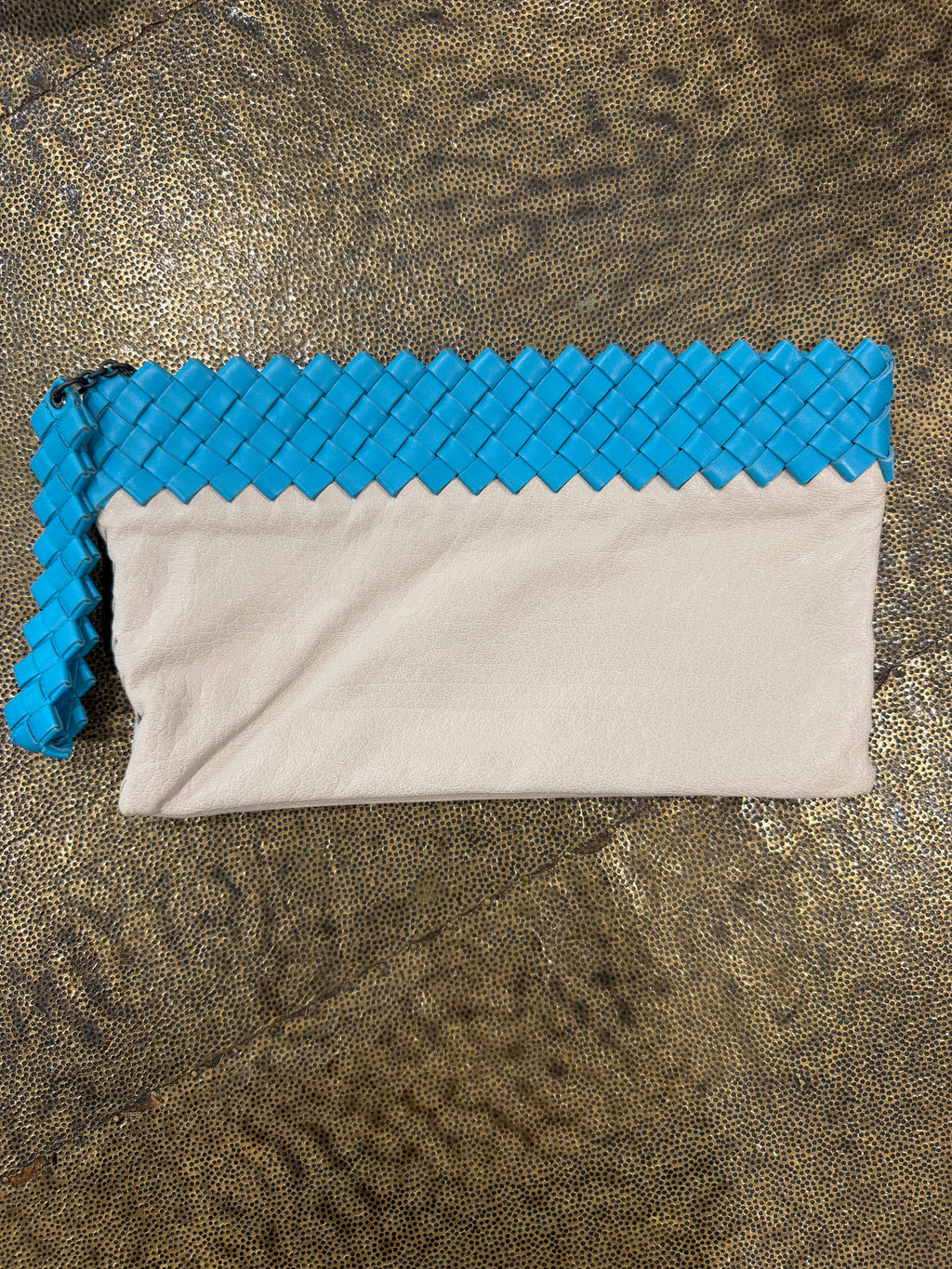 Bottega Veneta Turquoise Intrecciato Clutch