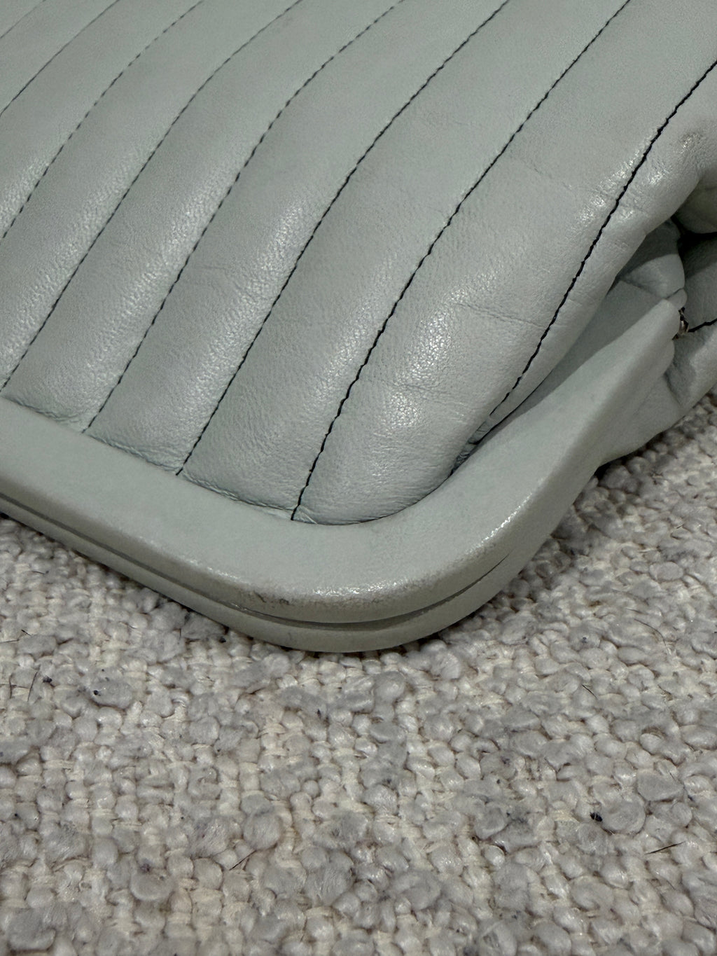 Chanel Mint Green Vertical Quilted Mademoiselle Clutch 2005-2006
