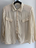 Armani Silk Striped Button Down NWT