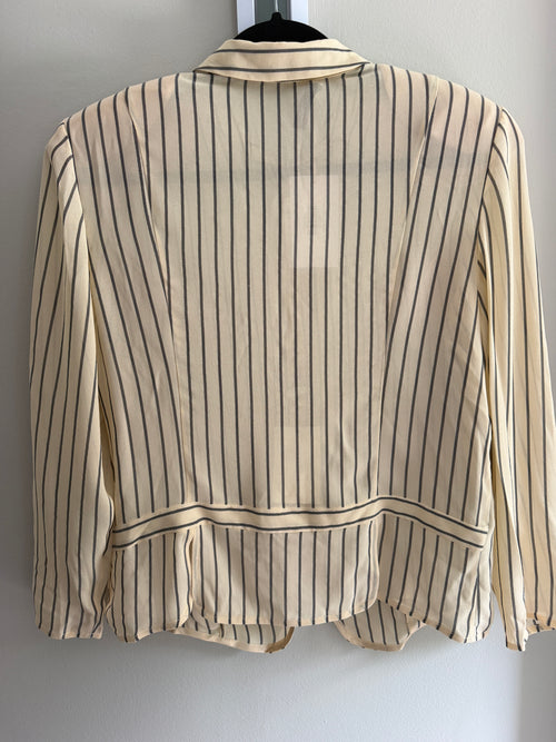 Armani Silk Striped Button Down NWT