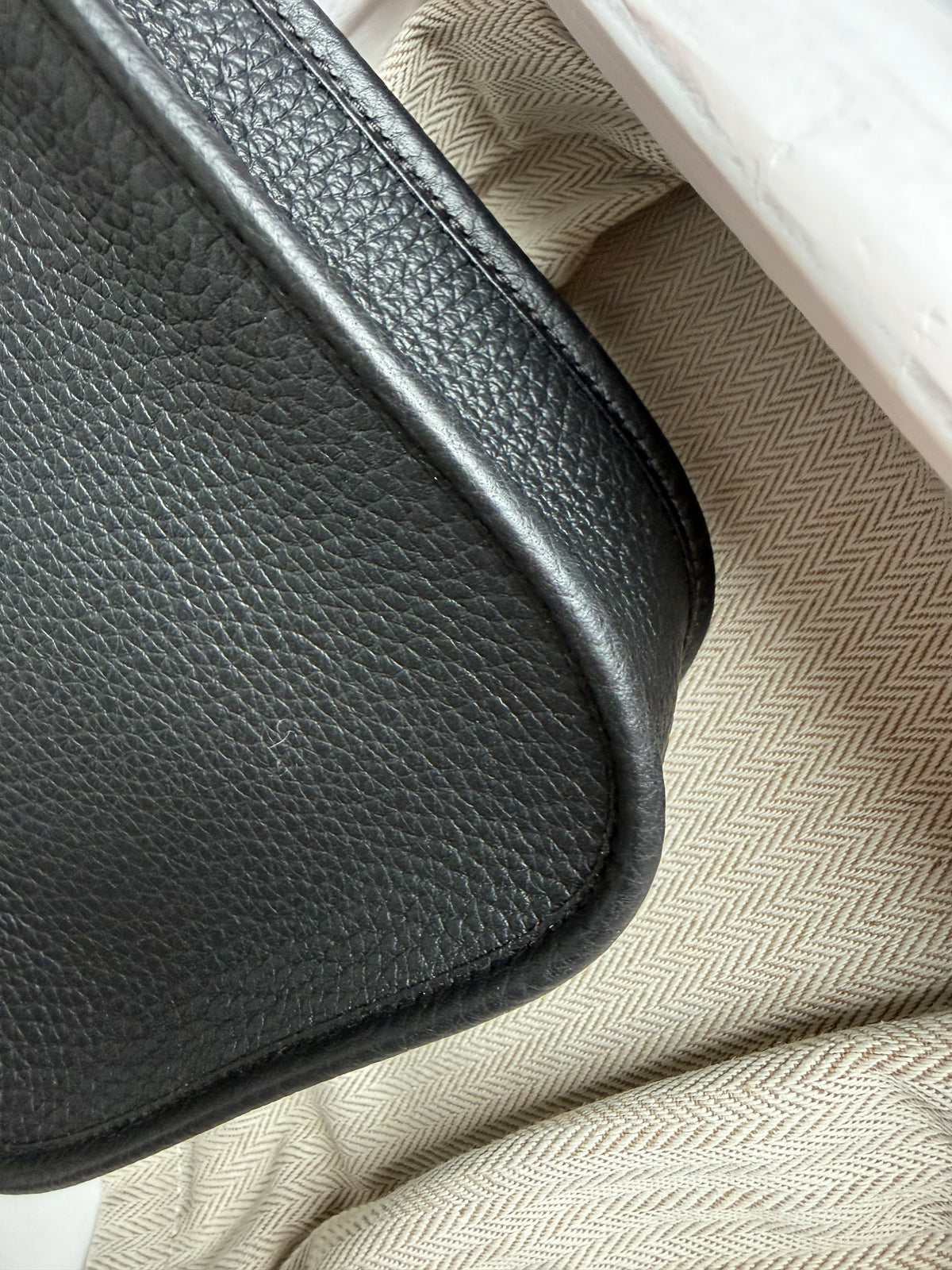 Hermès Mini Evelyne TPM 16 Noir Clemence Leather Crossbody Bag Gold Hardware 2025