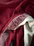 Saint Laurent Red YSL Windbreaker Bomber Jacket : YVES SAINT LAURENT Collar with Hood