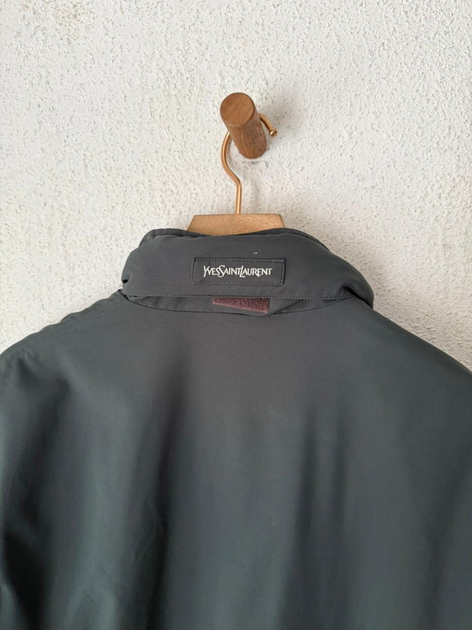 Saint Laurent YSL Green Black Windbreaker Jacket with hood