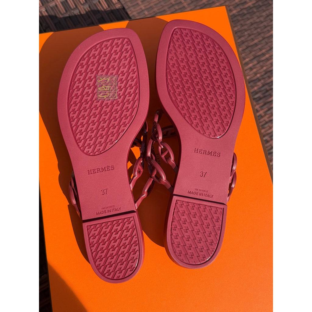 Hermes Island Sandal in Rouge H Size 37 BNIB