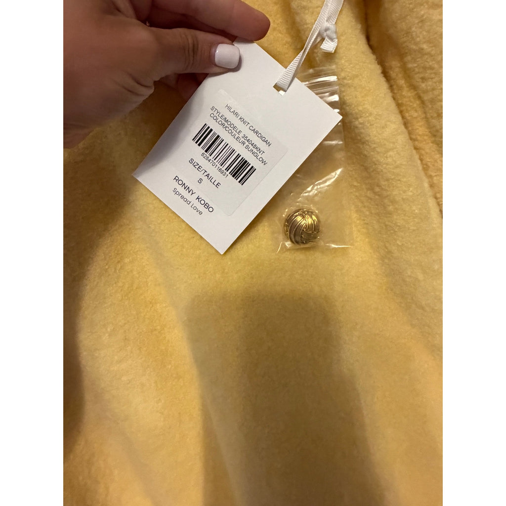 Ronny Kobo Hilari Cardigan in Yellow. - size S NWT