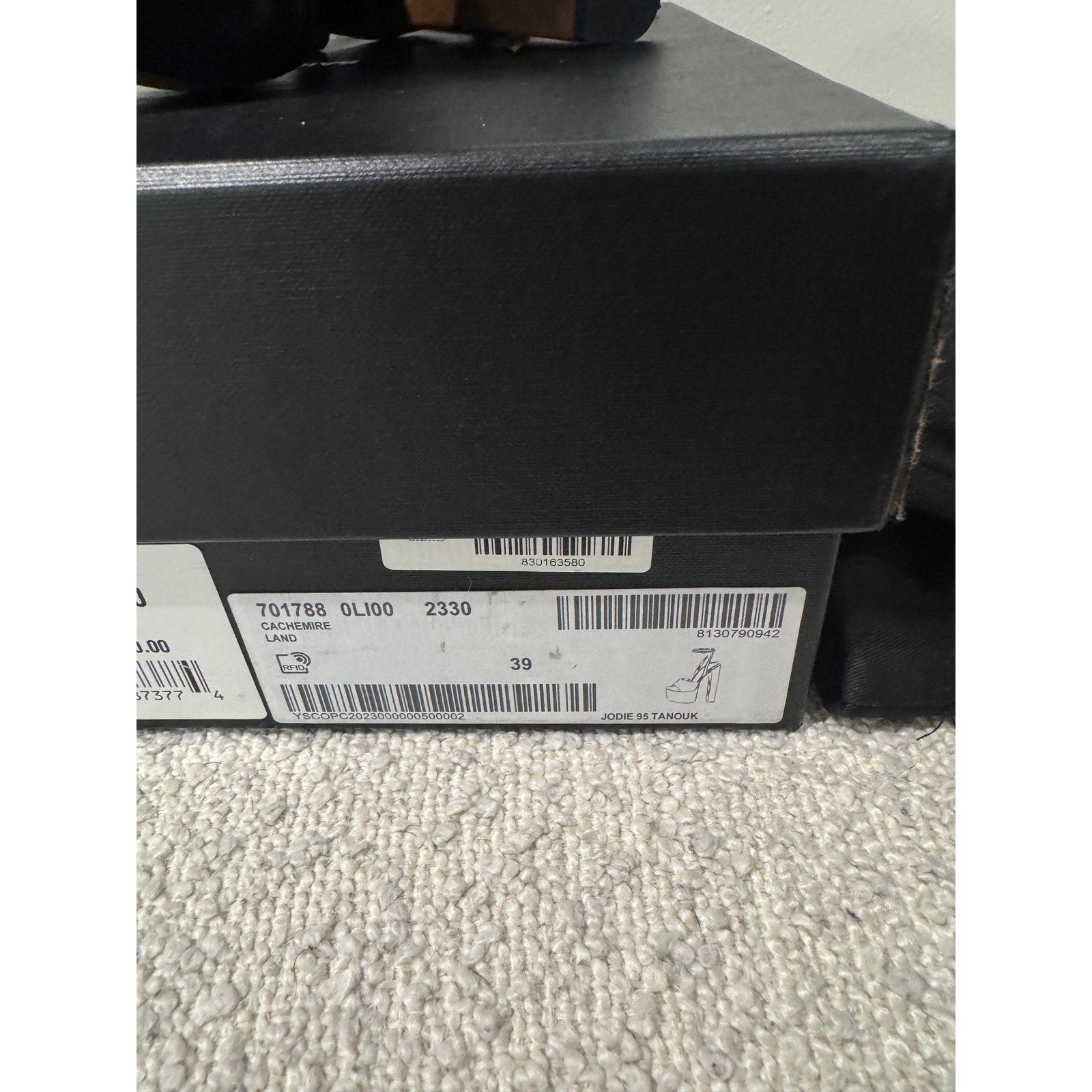 SAINT LAURENT JODIE PLATFORM SANDALS IN SUEDE LAND BNIB 39