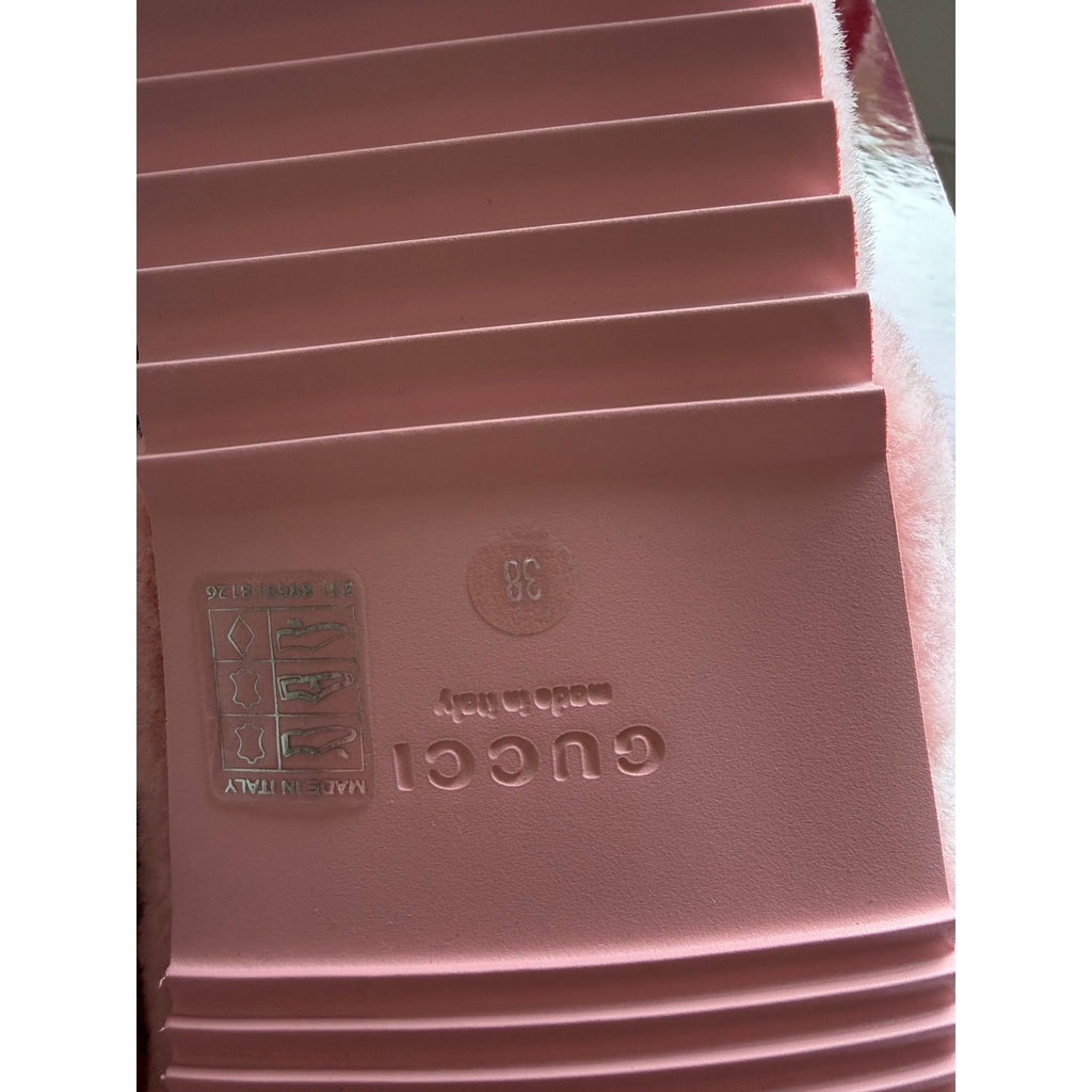 Gucci Horsebit Merino Wool Pink Mules Flat Slides Women’s Shoes Size 38
