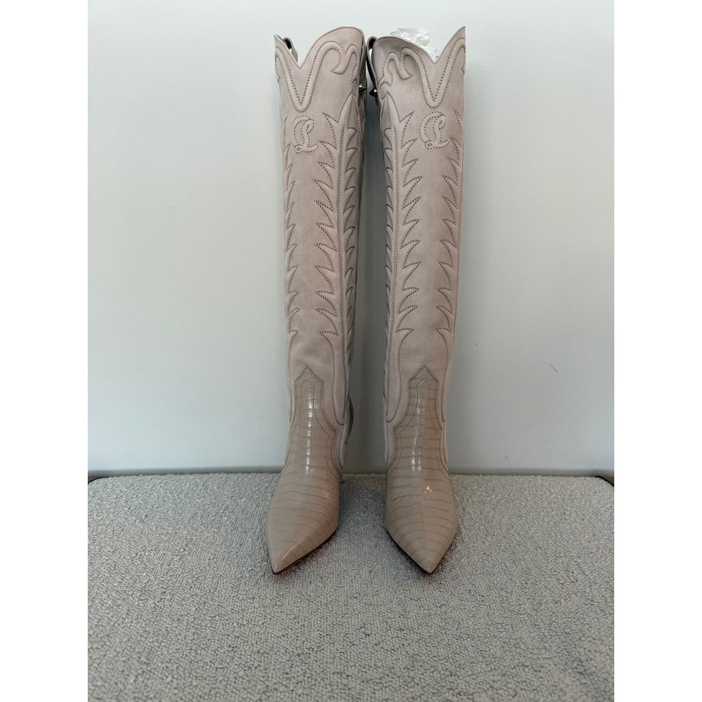 CHRISTIAN LOUBOUTIN 
Santia Knee High Boots - Pearl size 39 BNIB