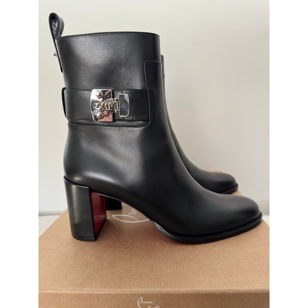 CHRISTIAN LOUBOUTIN
Booty Lock 70 leather ankle boots Size 40