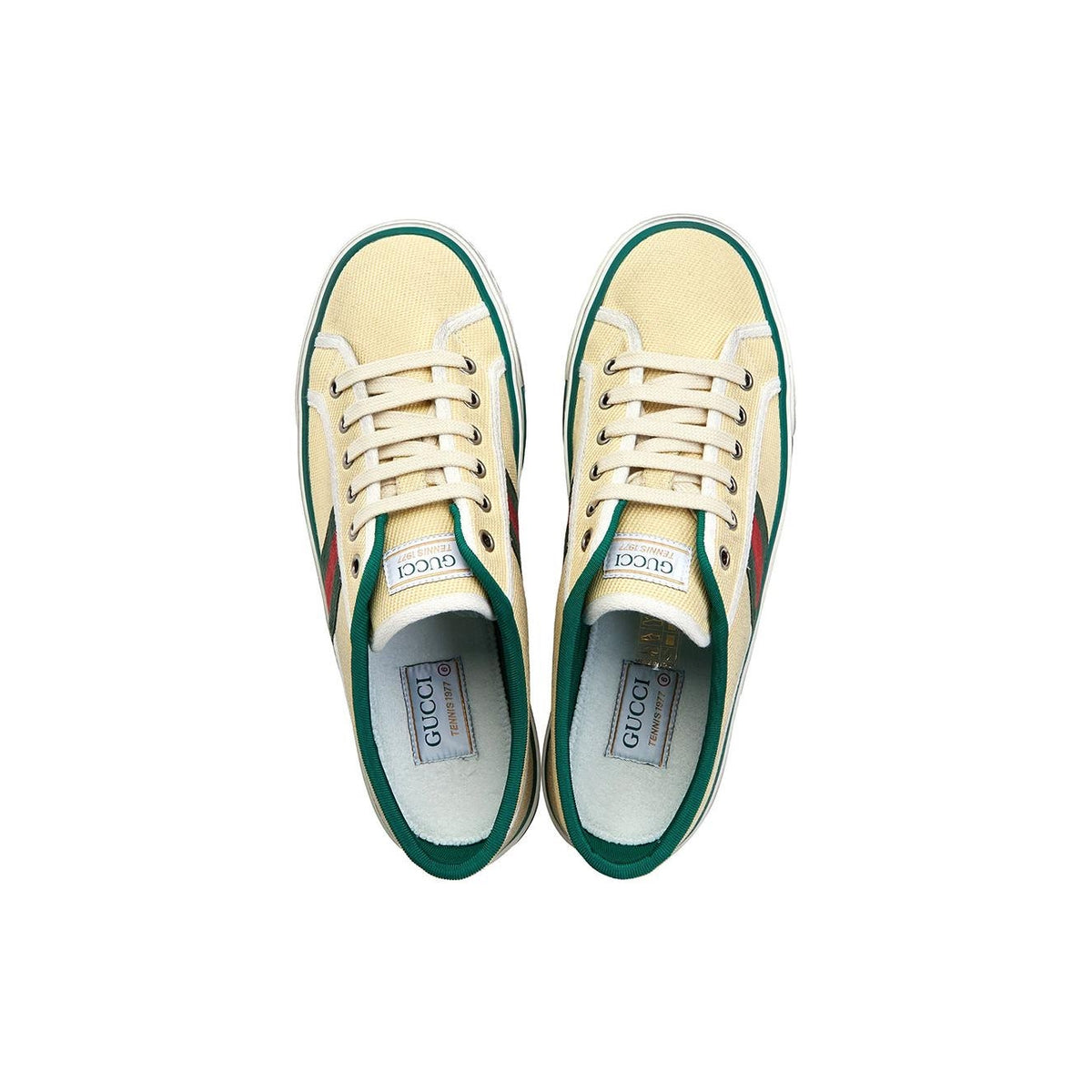 Gucci Tennis 1977 Canvas Sneakers Beige Green Red Men’s UK 8.5 US 9 New in Box